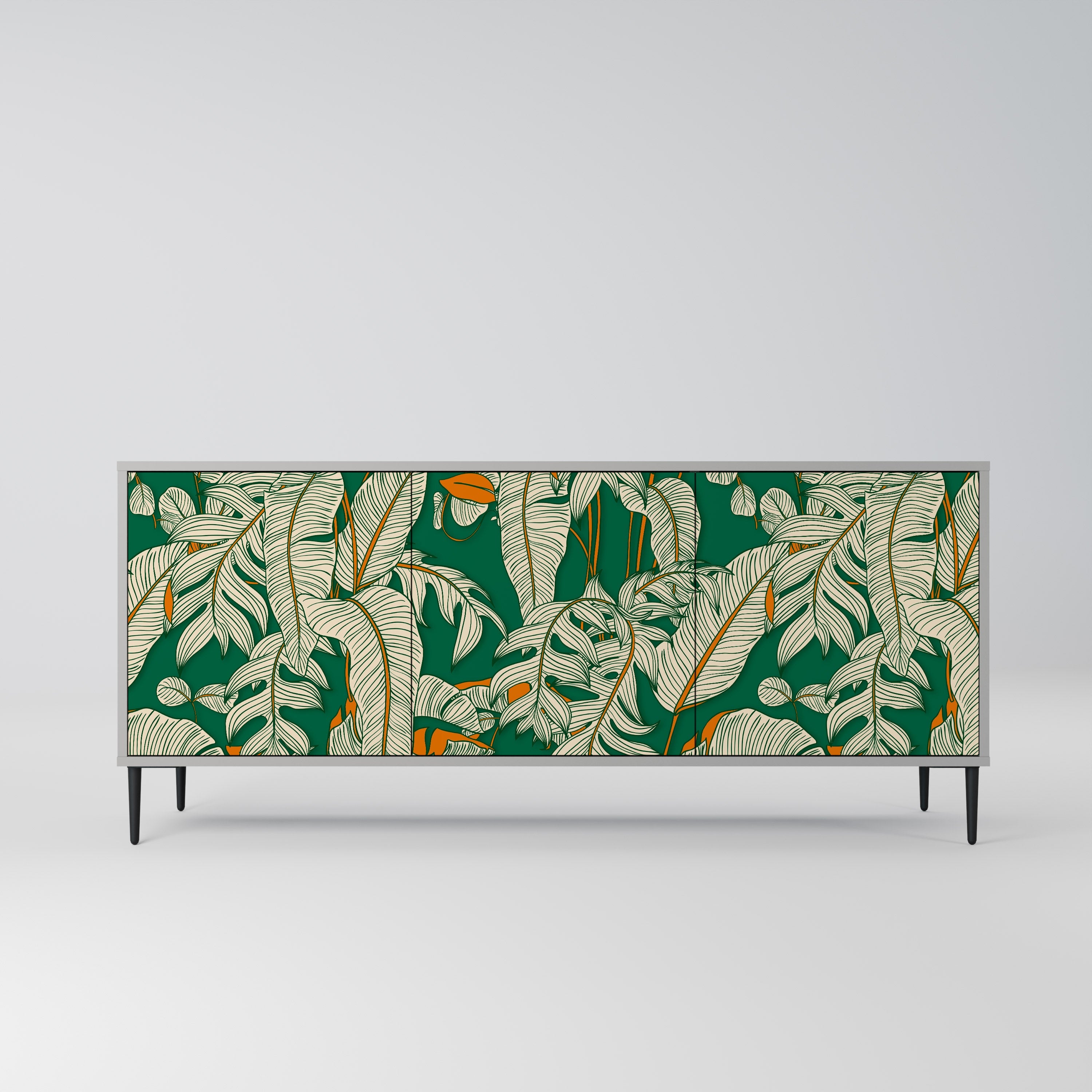 VERDANT PLEASURES Sideboard mit 3 Türen in grauer Ausführung