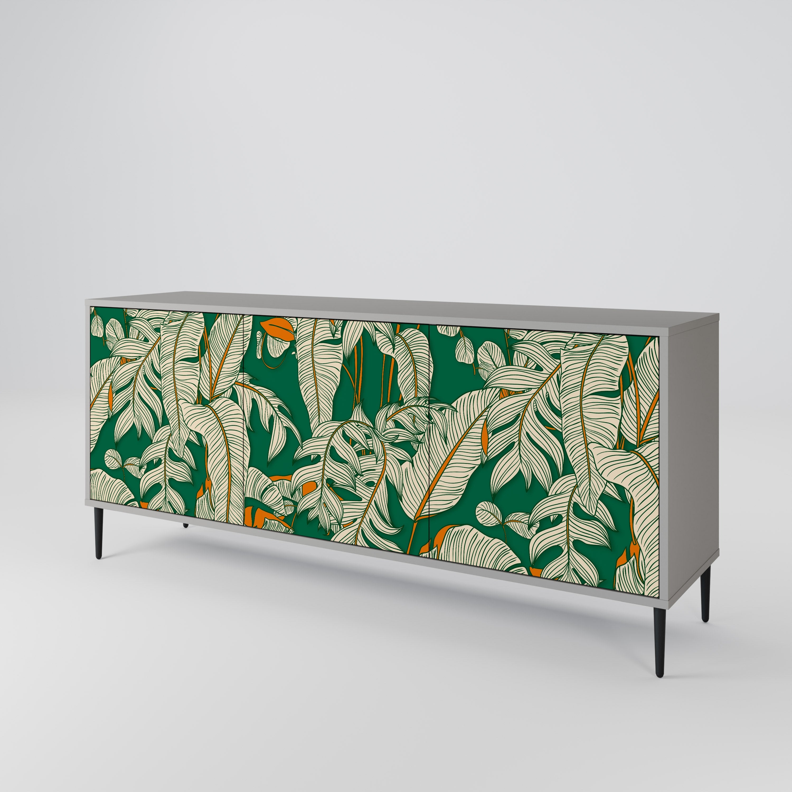 VERDANT PLEASURES Sideboard mit 3 Türen in grauer Ausführung