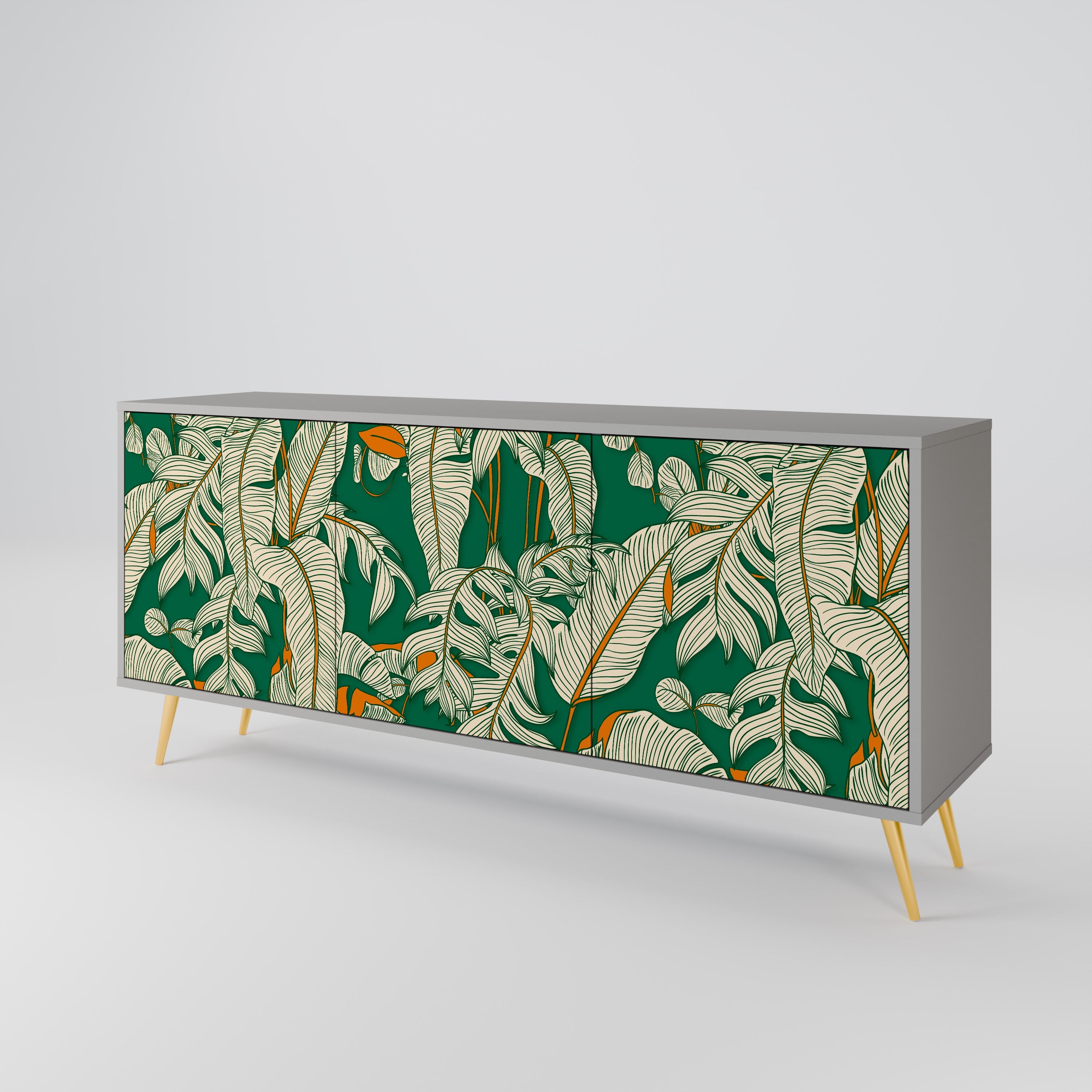 VERDANT PLEASURES Sideboard mit 3 Türen in grauer Ausführung
