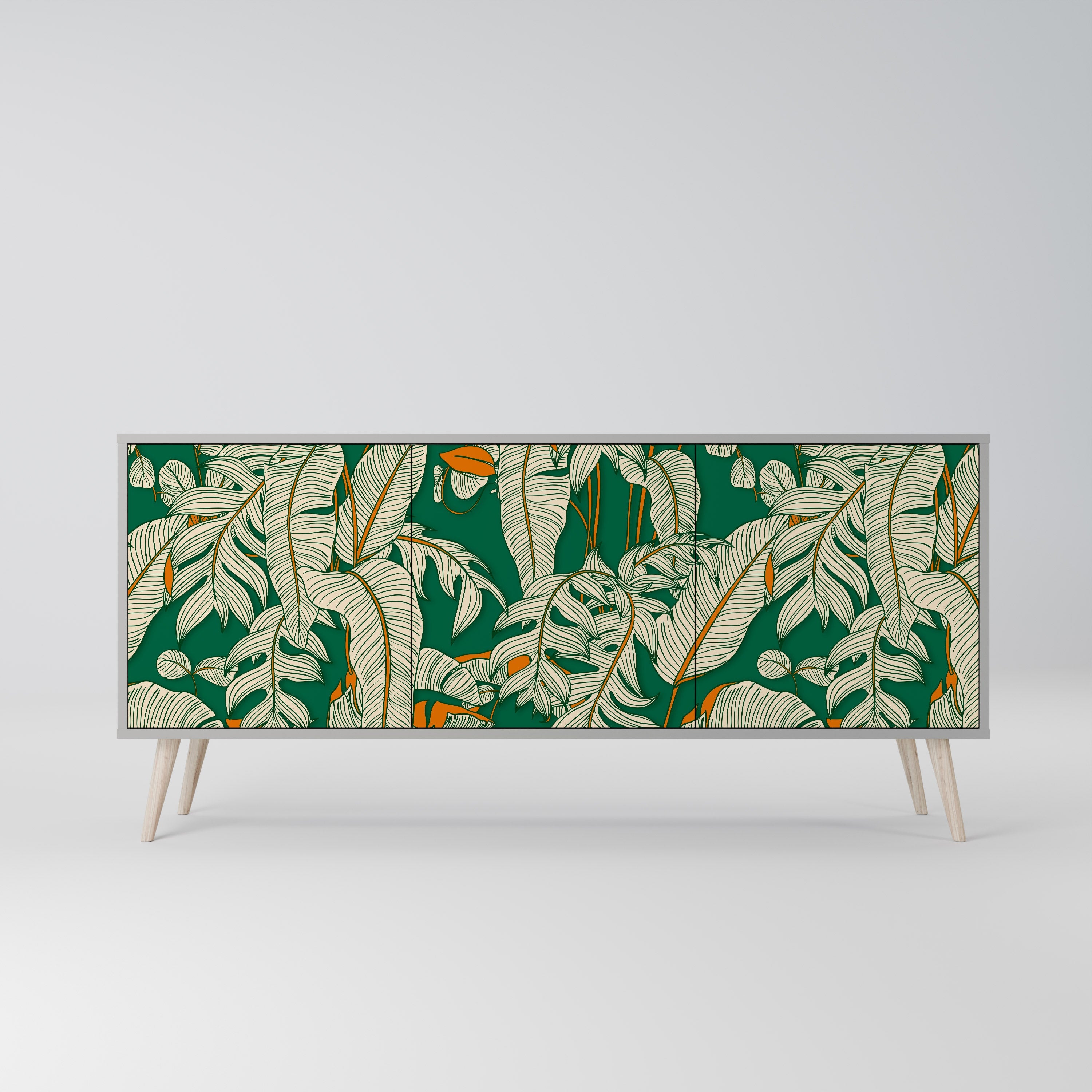 VERDANT PLEASURES Sideboard mit 3 Türen in grauer Ausführung