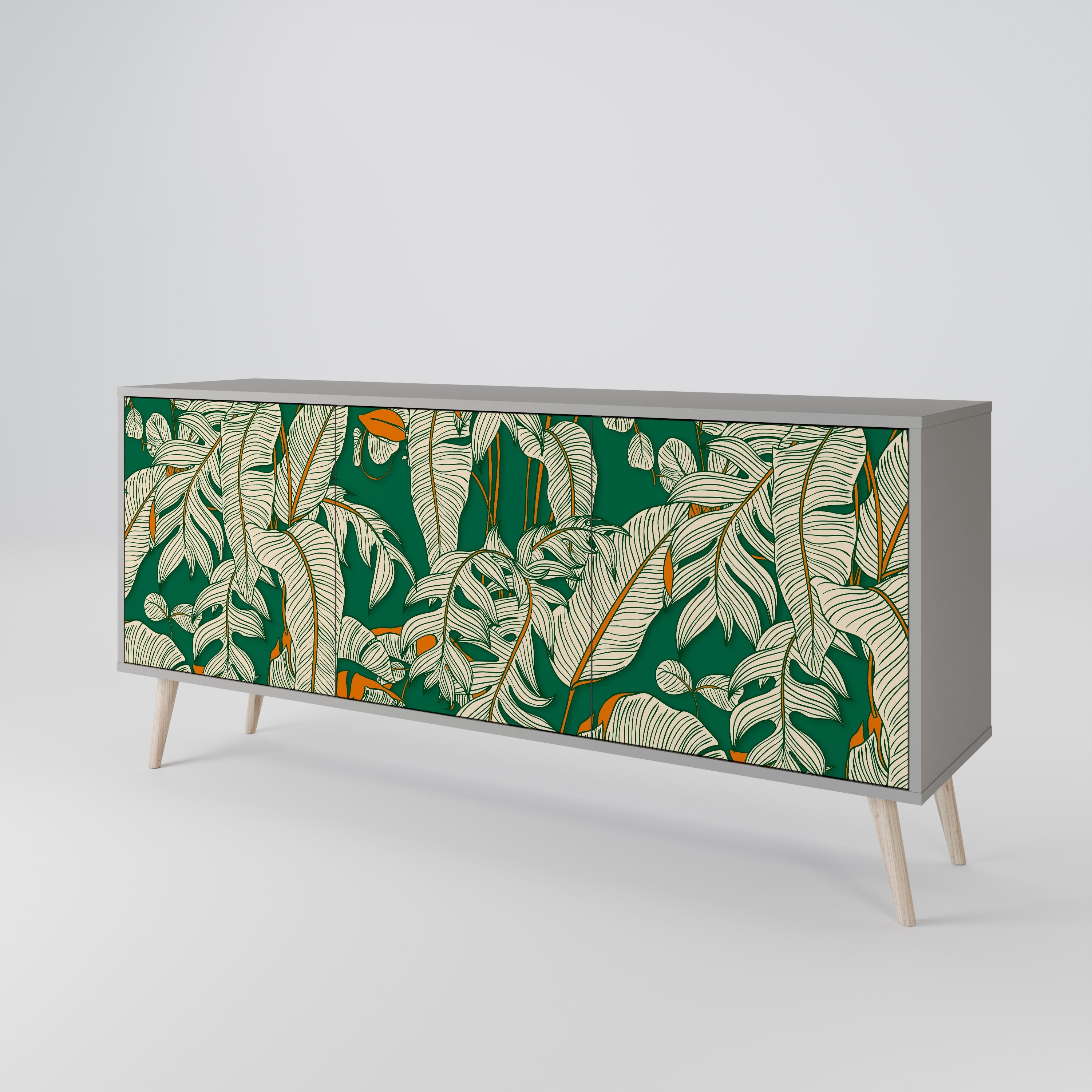 VERDANT PLEASURES Sideboard mit 3 Türen in grauer Ausführung