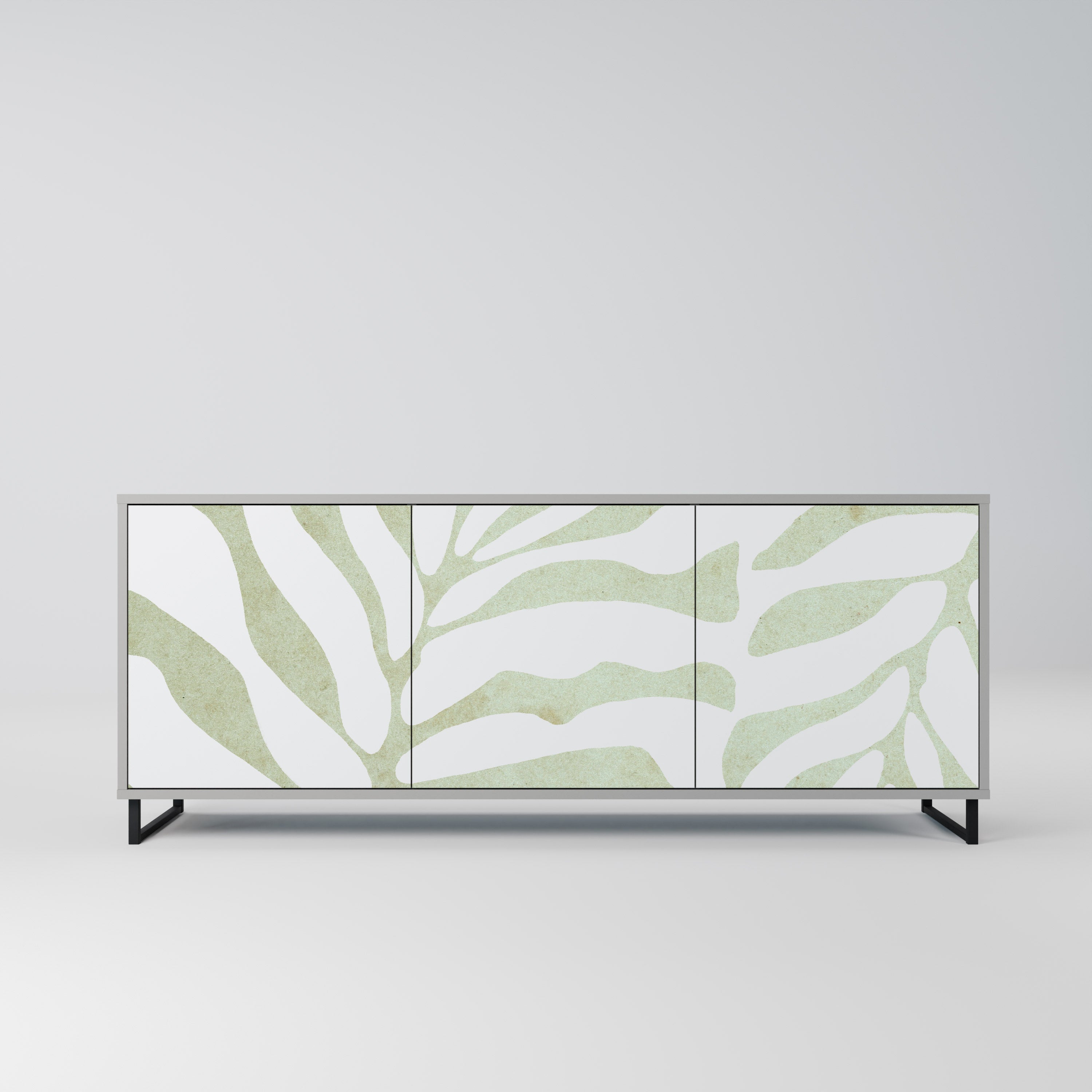 BOTANICAL SPARK 3-türiges Sideboard in grauem Finish