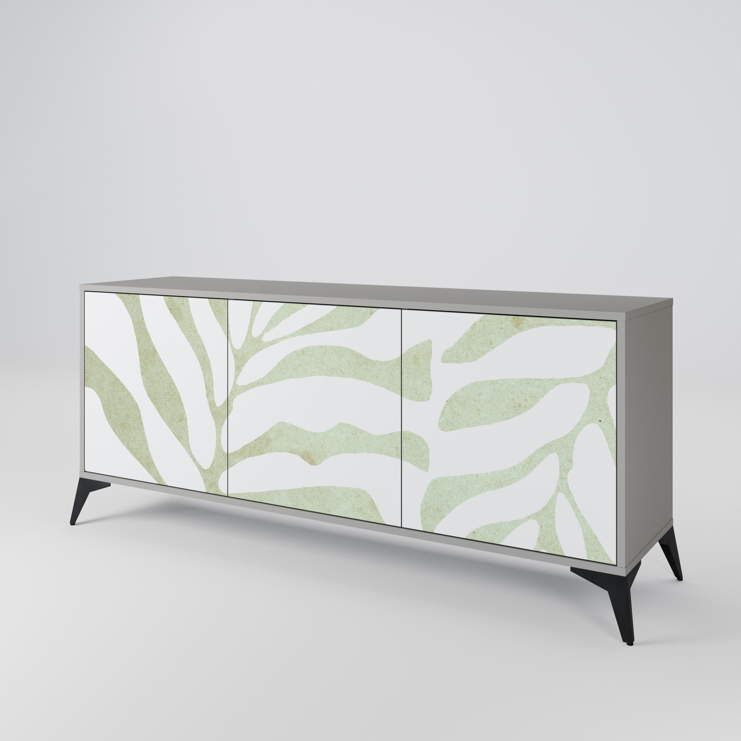 BOTANICAL SPARK 3-türiges Sideboard in grauem Finish