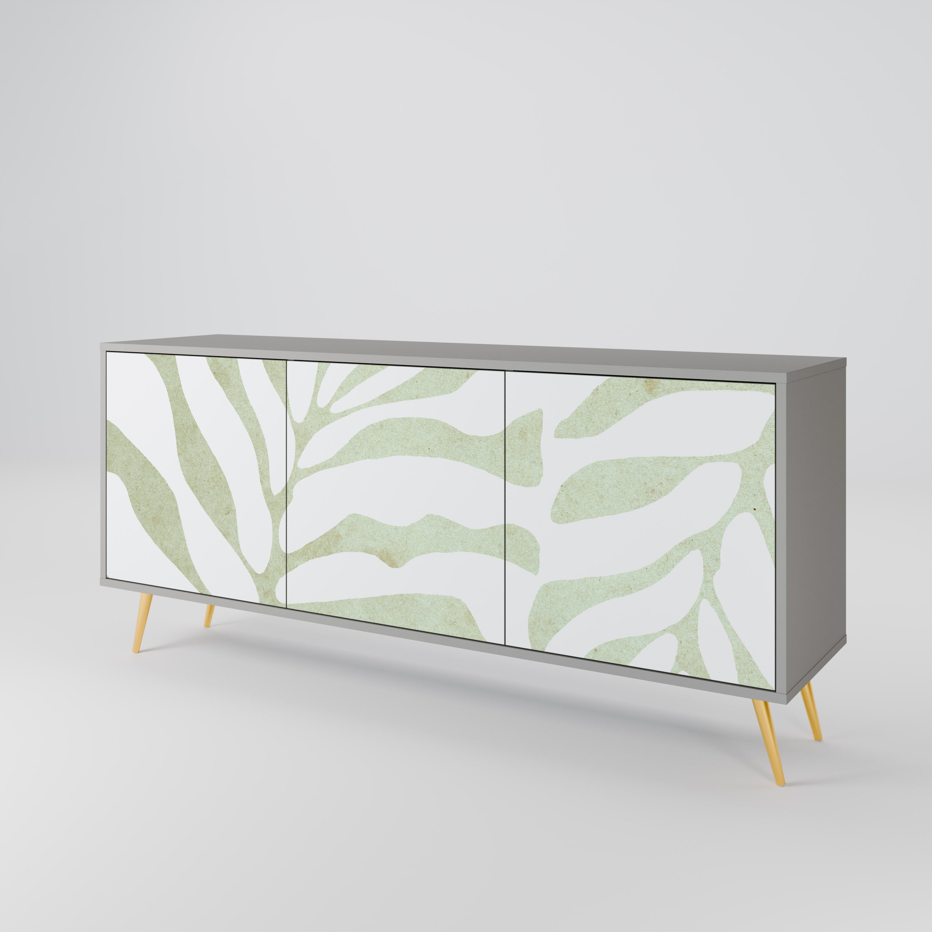 BOTANICAL SPARK 3-türiges Sideboard in grauem Finish