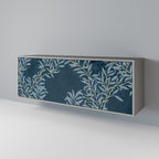 BLUE LEAVES Sideboard mit 3 Türen in Grau