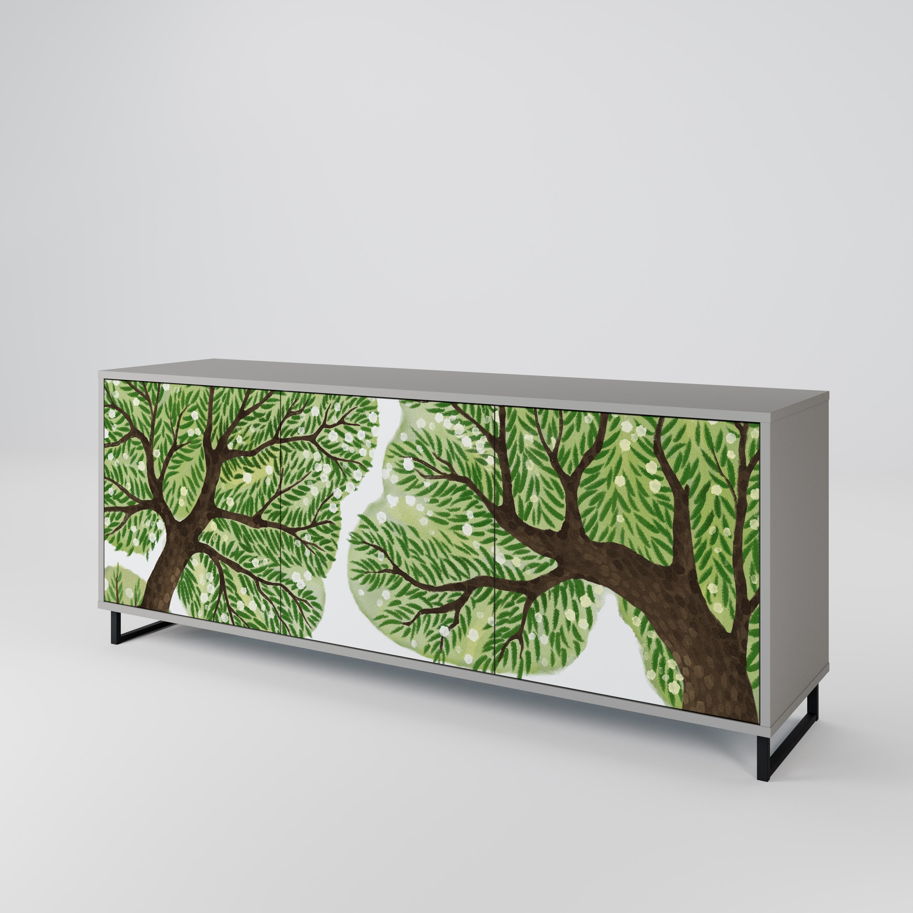 WILDERNESS DASH 3-türiges Sideboard in grauer Ausführung