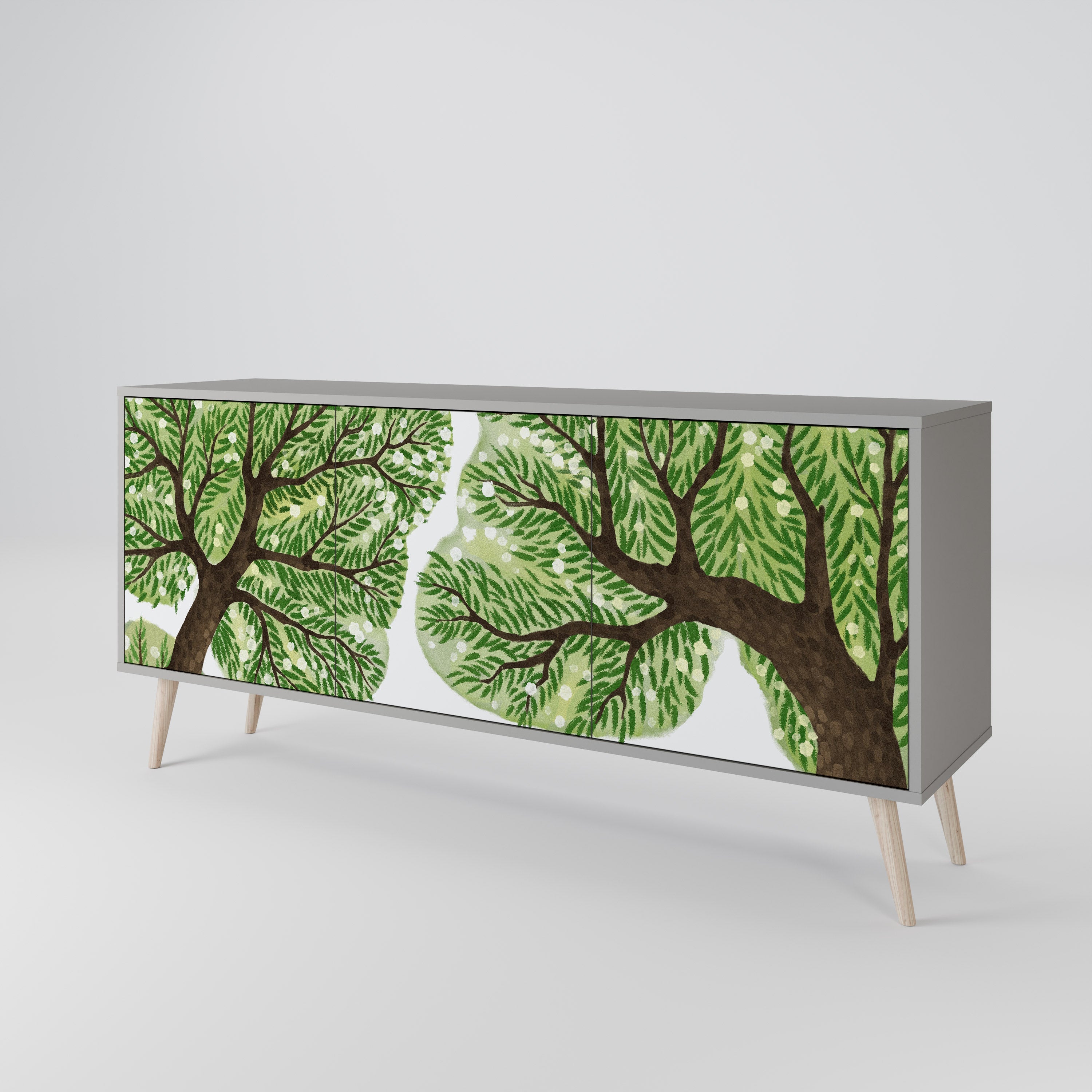 WILDERNESS DASH 3-türiges Sideboard in grauer Ausführung