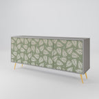LEAVES ON GREEN Sideboard mit 3 Türen in Grau