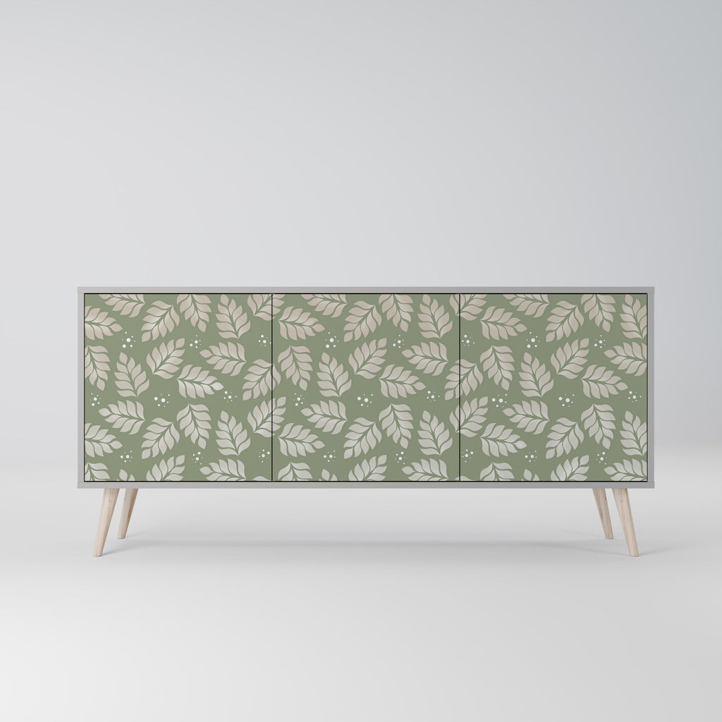 LEAVES ON GREEN Sideboard mit 3 Türen in grauer Ausführung