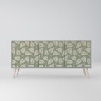 LEAVES ON GREEN Sideboard mit 3 Türen in Grau