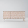 LEAVES ON BEIGE Sideboard mit 3 Türen in Grau