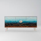 LUNAR SECRETS Sideboard mit 3 Türen in Grau