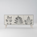 LEAFY STAMPS Sideboard mit 3 Türen in Grau