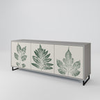 GREEN LEAFY STAMPS Sideboard mit 3 Türen in Grau