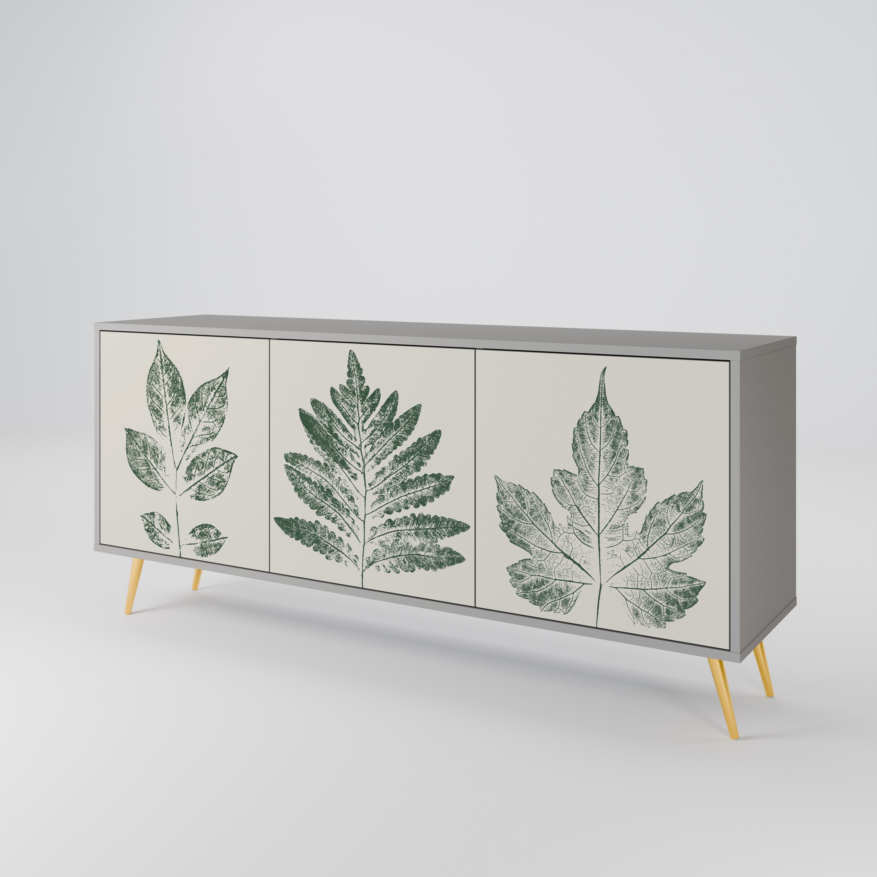 GREEN LEAFY STAMPS 3-Door Sideboard