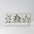 GREEN LEAFY STAMPS Sideboard mit 3 Türen in Grau