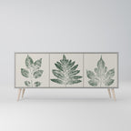 GREEN LEAFY STAMPS Sideboard mit 3 Türen in Grau