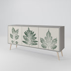 GREEN LEAFY STAMPS Sideboard mit 3 Türen in Grau