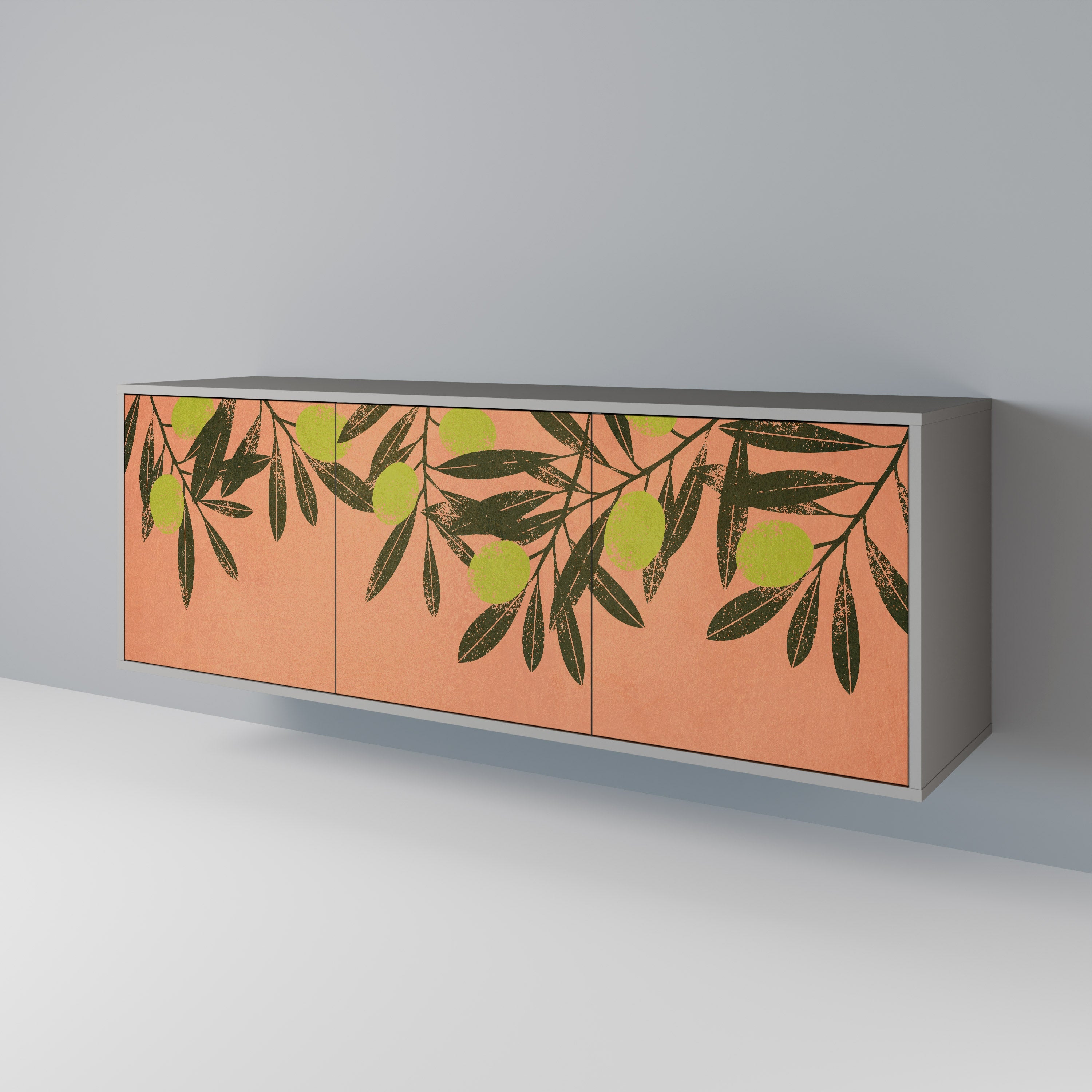 JUICY OLIVES Sideboard mit 3 Türen in grauer Ausführung