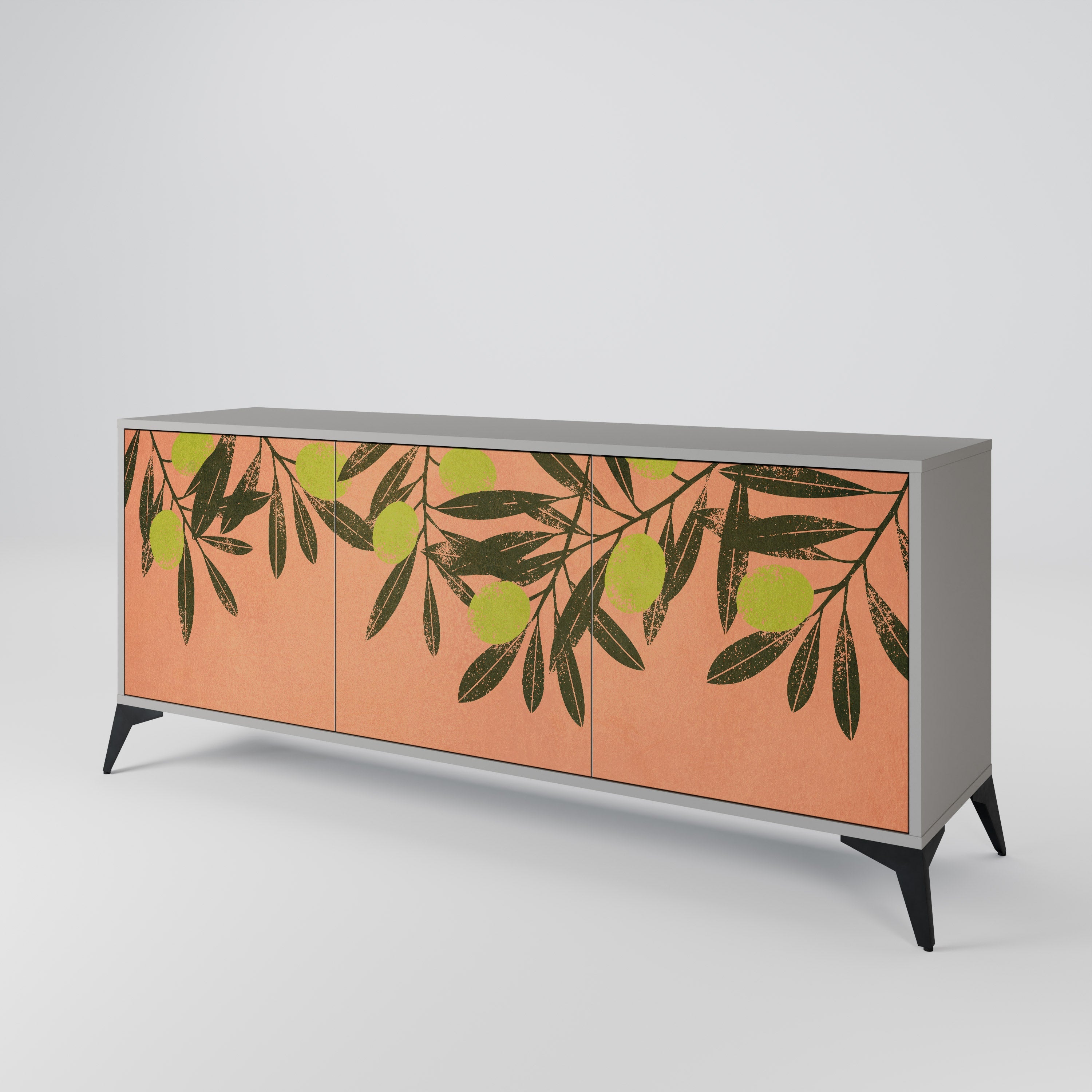 JUICY OLIVES Sideboard mit 3 Türen in grauer Ausführung