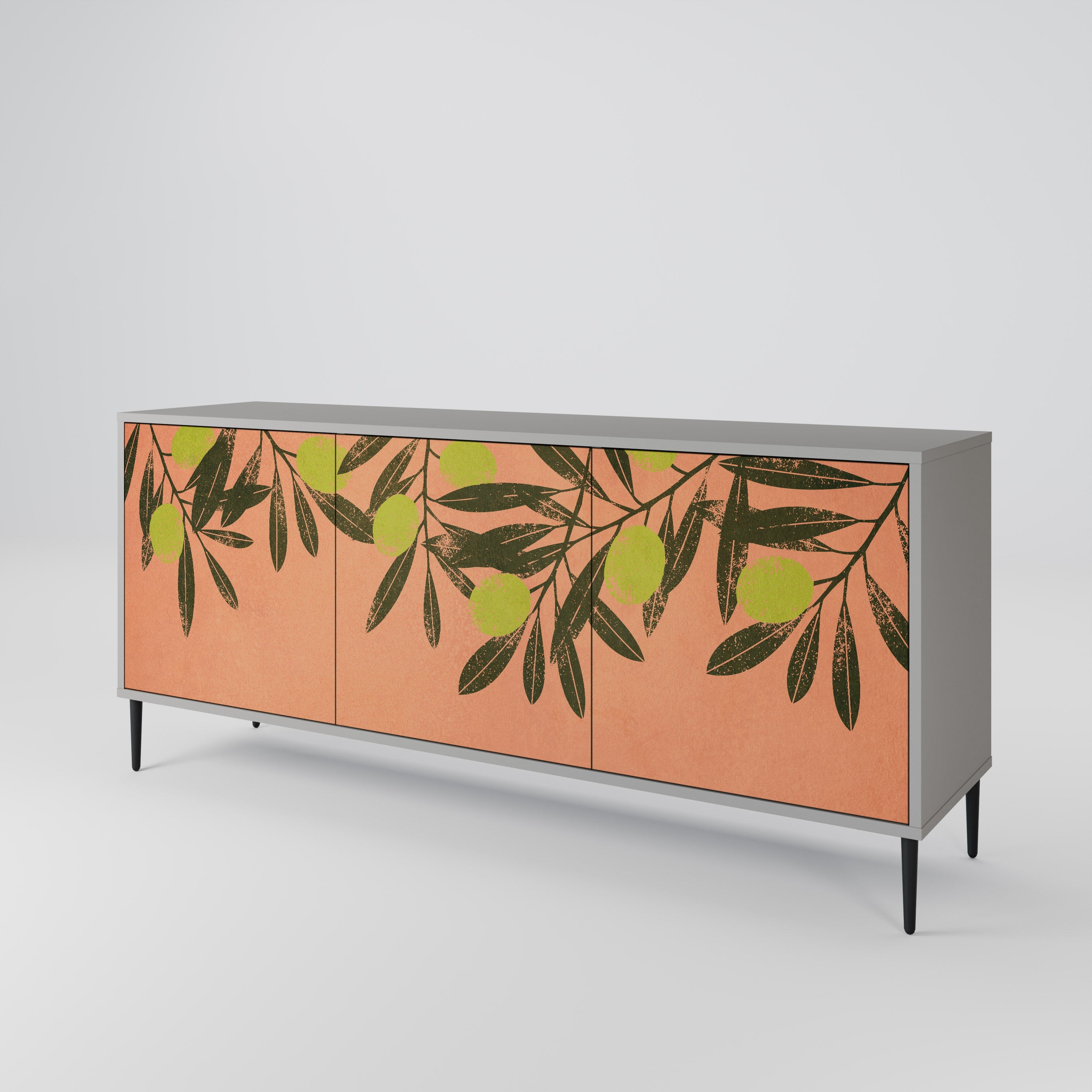 JUICY OLIVES Sideboard mit 3 Türen in grauer Ausführung