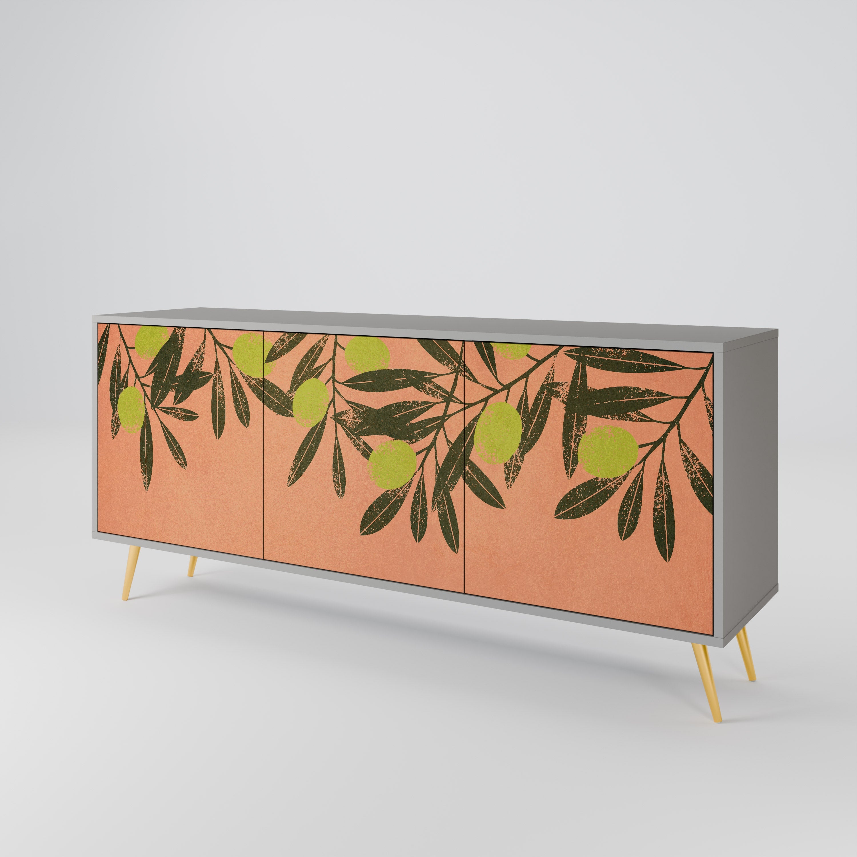 JUICY OLIVES Sideboard mit 3 Türen in grauer Ausführung
