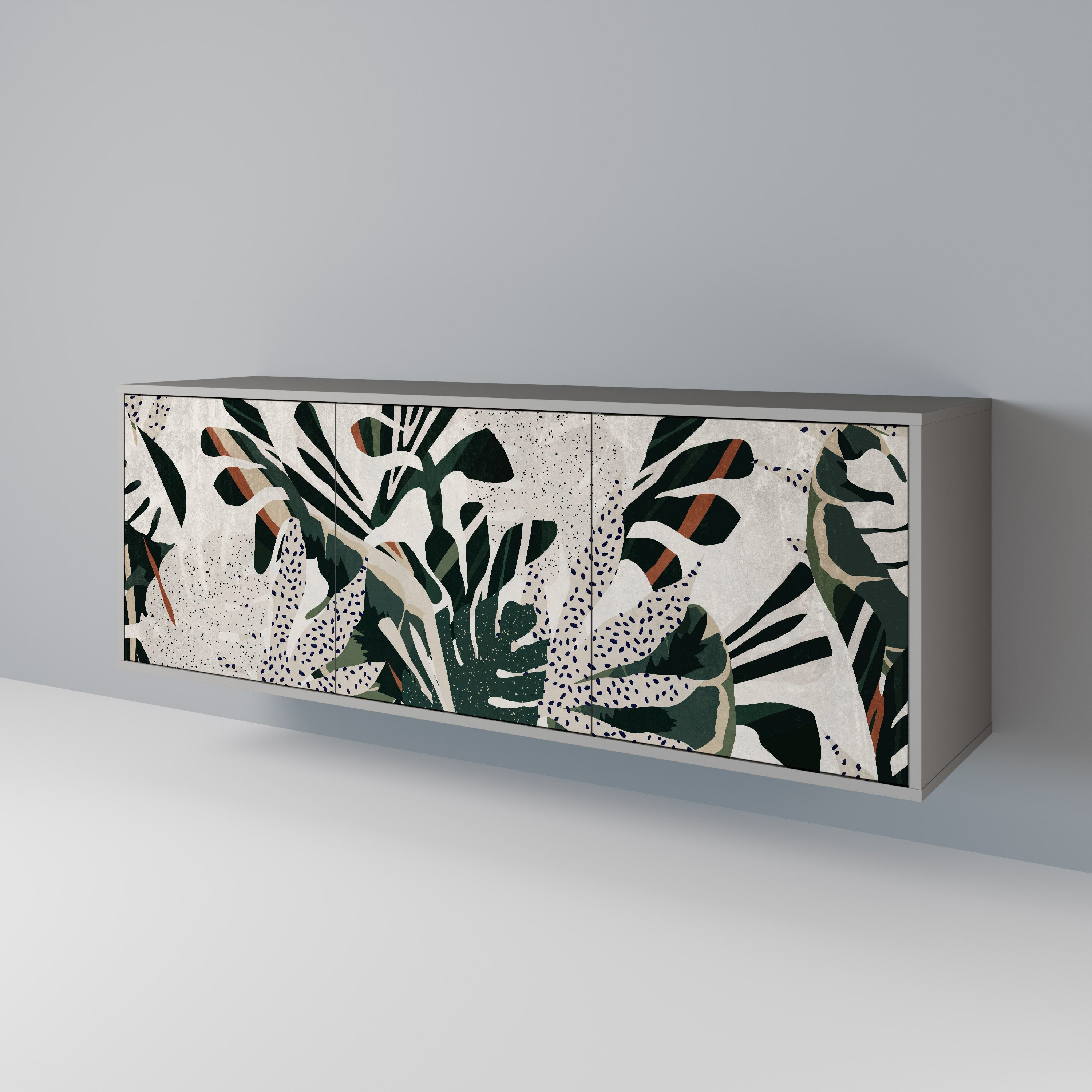 VERDURE FORMATION 3-türiges Sideboard in grauer Ausführung