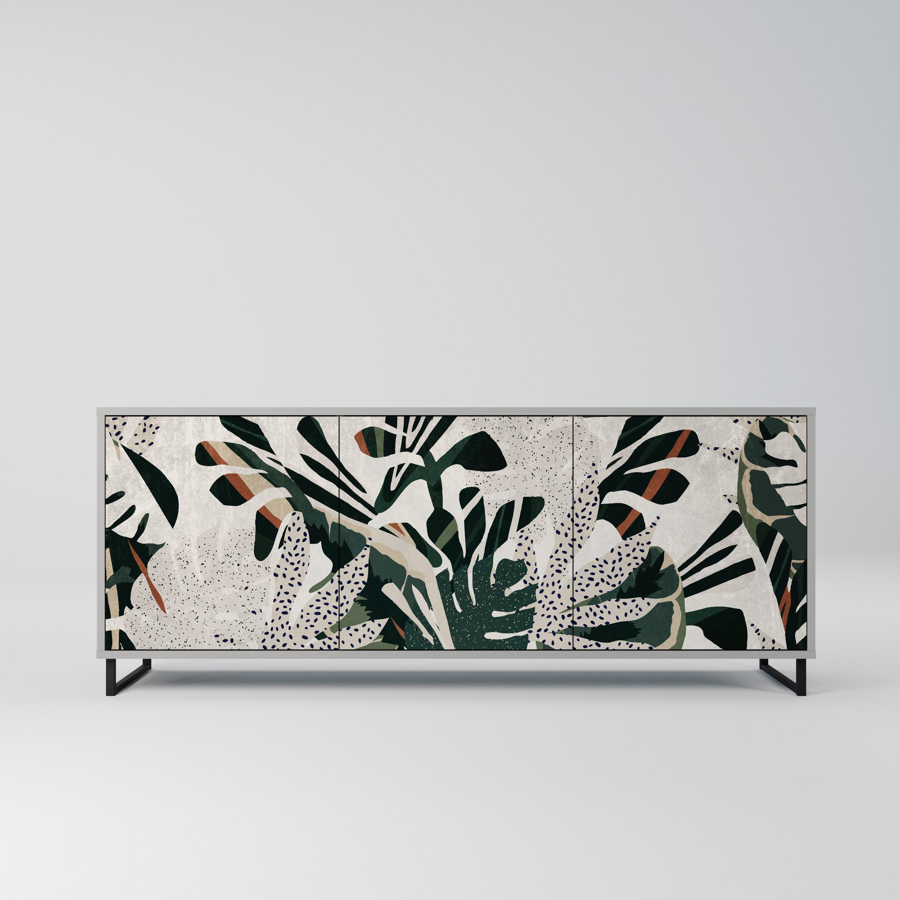 VERDURE FORMATION 3-türiges Sideboard in grauer Ausführung