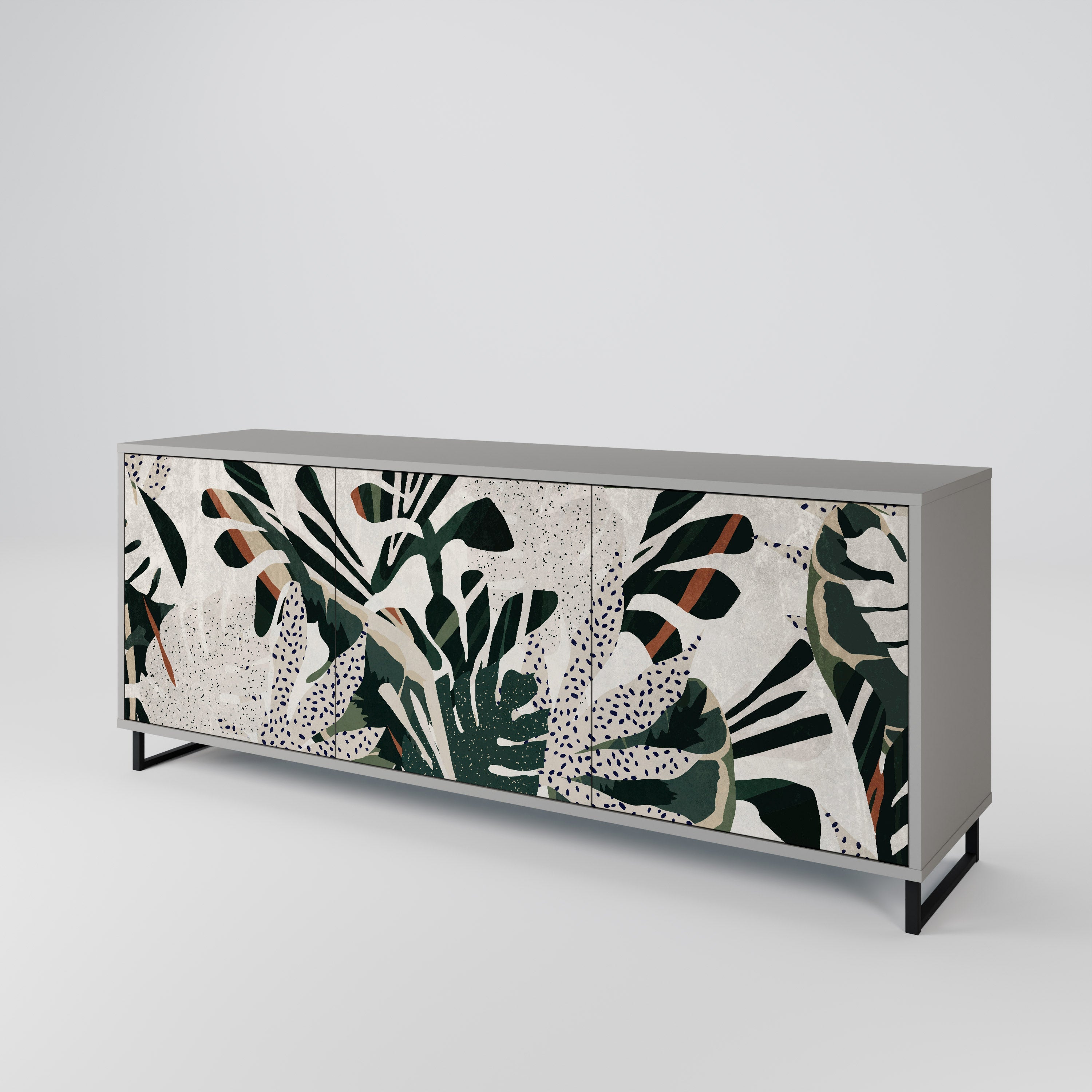 VERDURE FORMATION 3-türiges Sideboard in grauer Ausführung