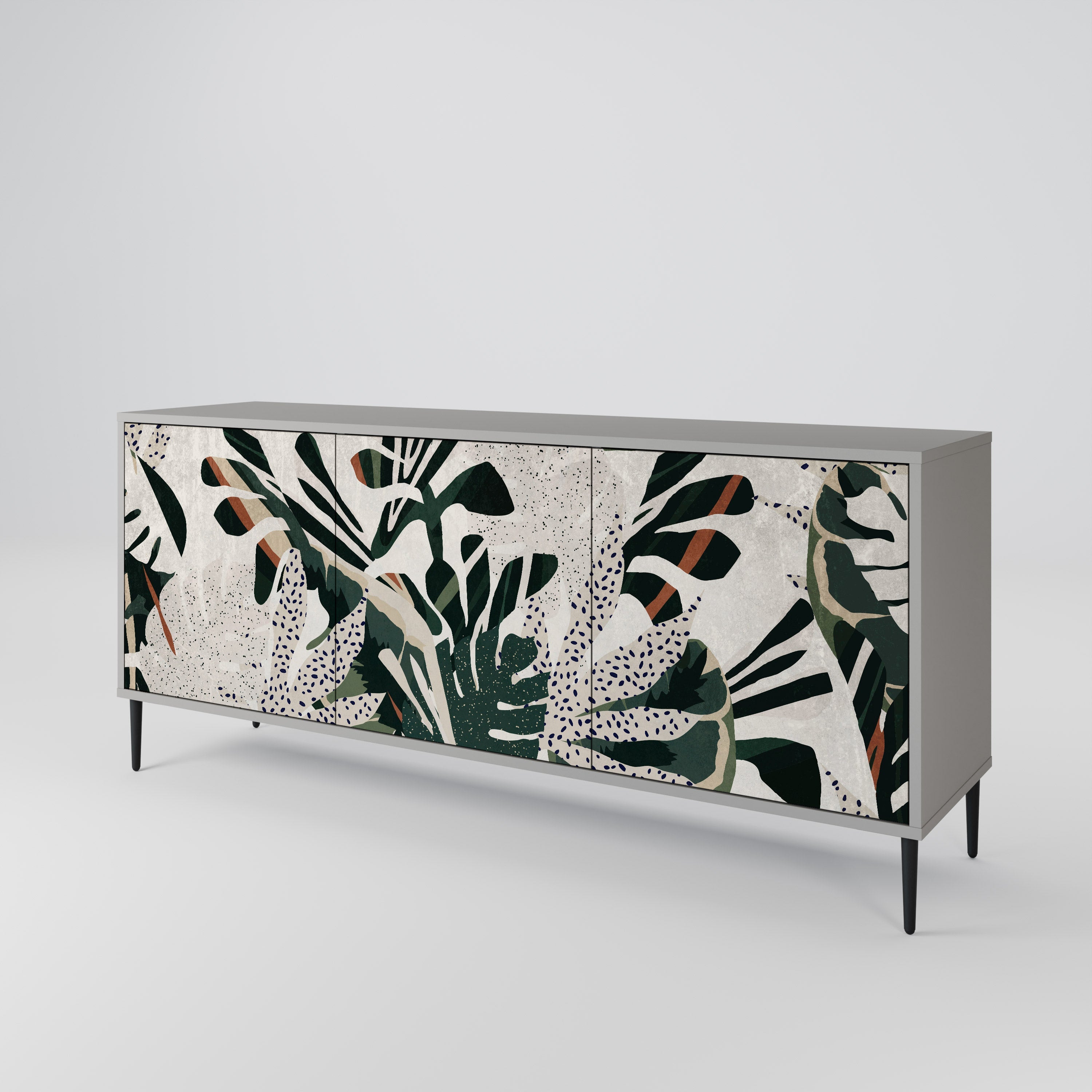 VERDURE FORMATION 3-türiges Sideboard in grauer Ausführung