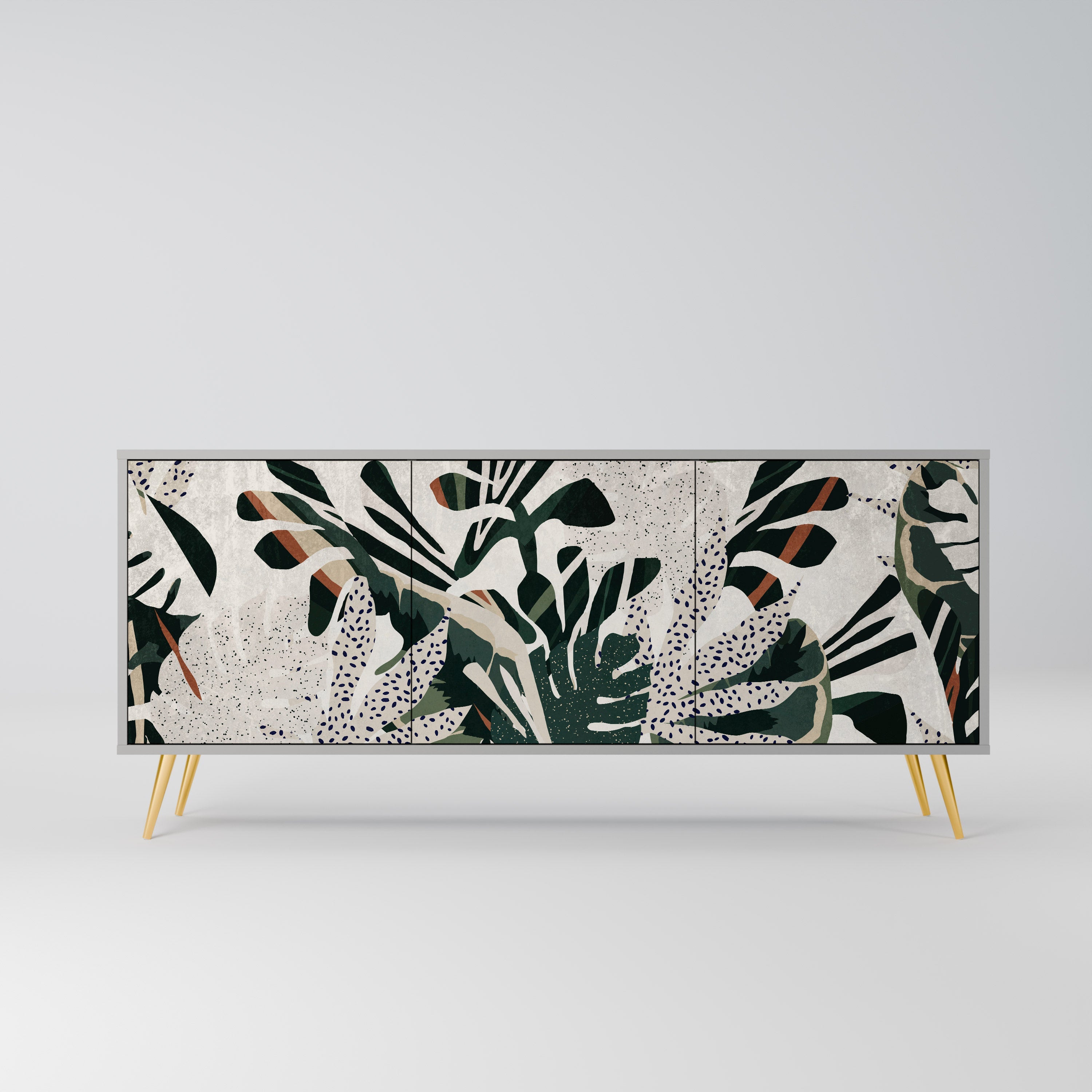 VERDURE FORMATION 3-türiges Sideboard in grauer Ausführung