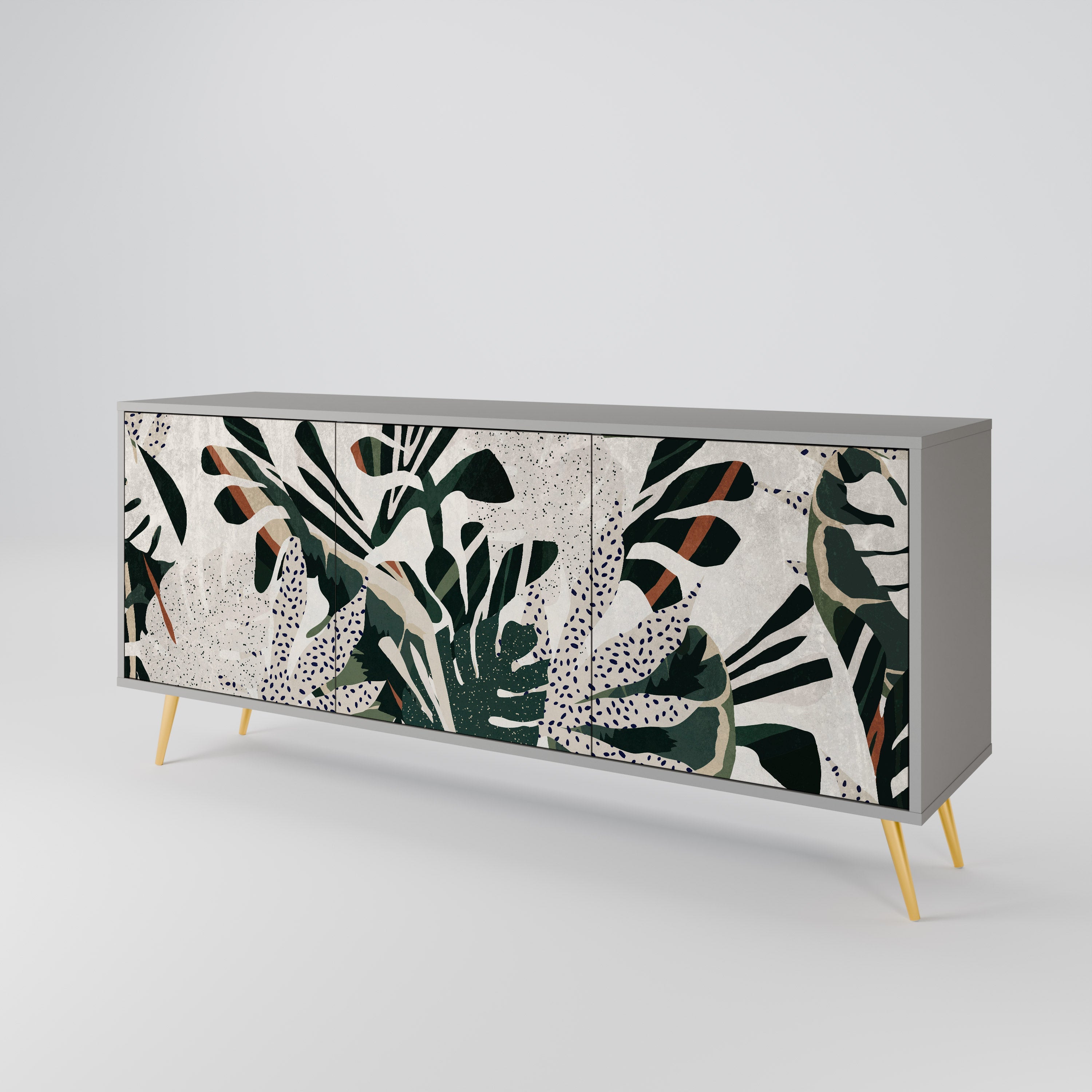 VERDURE FORMATION 3-türiges Sideboard in grauer Ausführung
