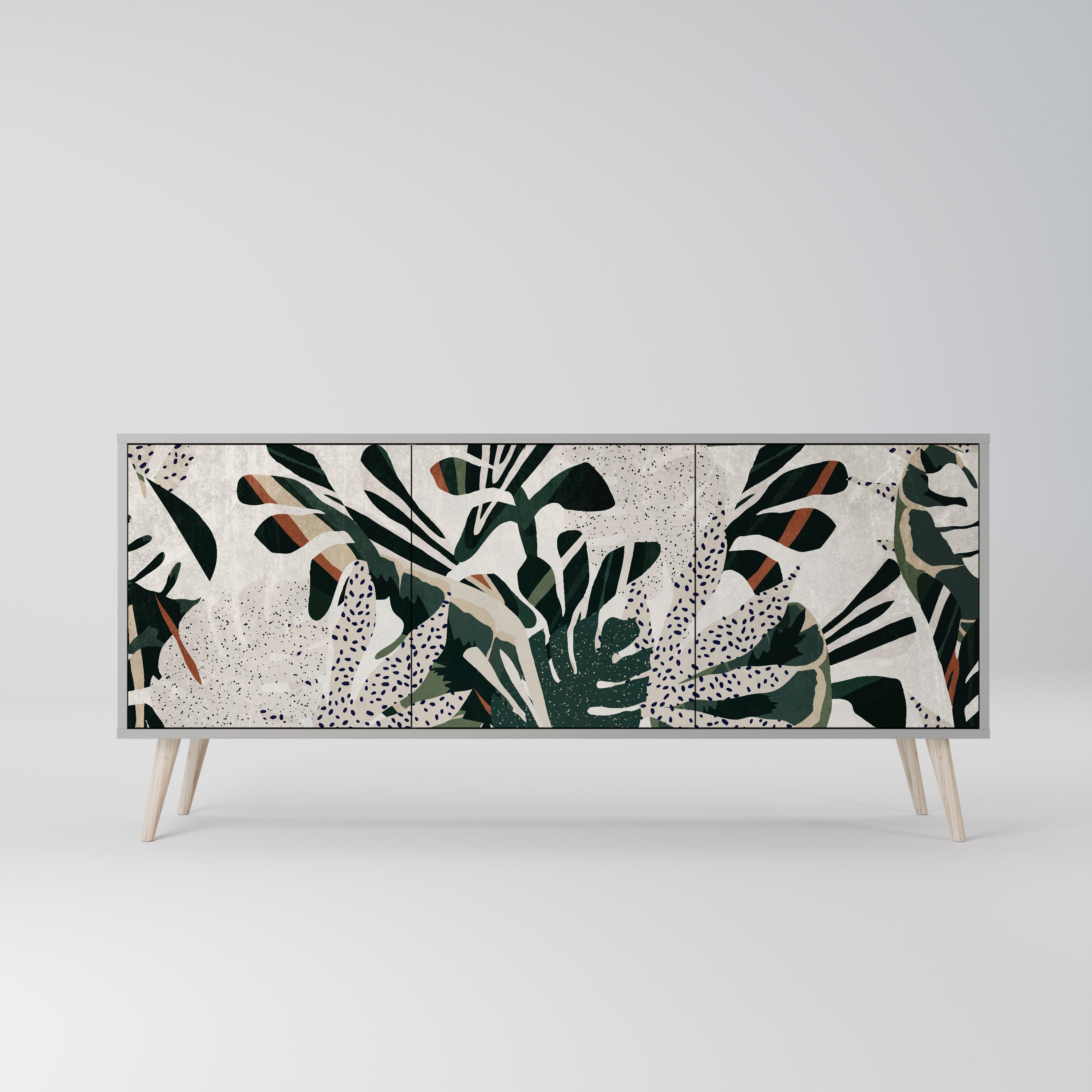 VERDURE FORMATION 3-türiges Sideboard in grauer Ausführung