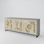 SAND SCULPTURES Sideboard mit 3 Türen in Grau