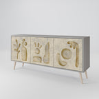 SAND SCULPTURES Sideboard mit 3 Türen in Grau