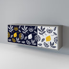 CITRUS BLACK AND WHITE Sideboard mit 3 Türen in Grau