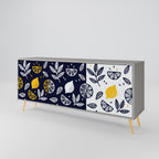 CITRUS BLACK AND WHITE Sideboard mit 3 Türen in Grau