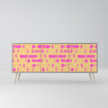 SKATEBOARD ARTISTRY Sideboard mit 3 Türen in Grau