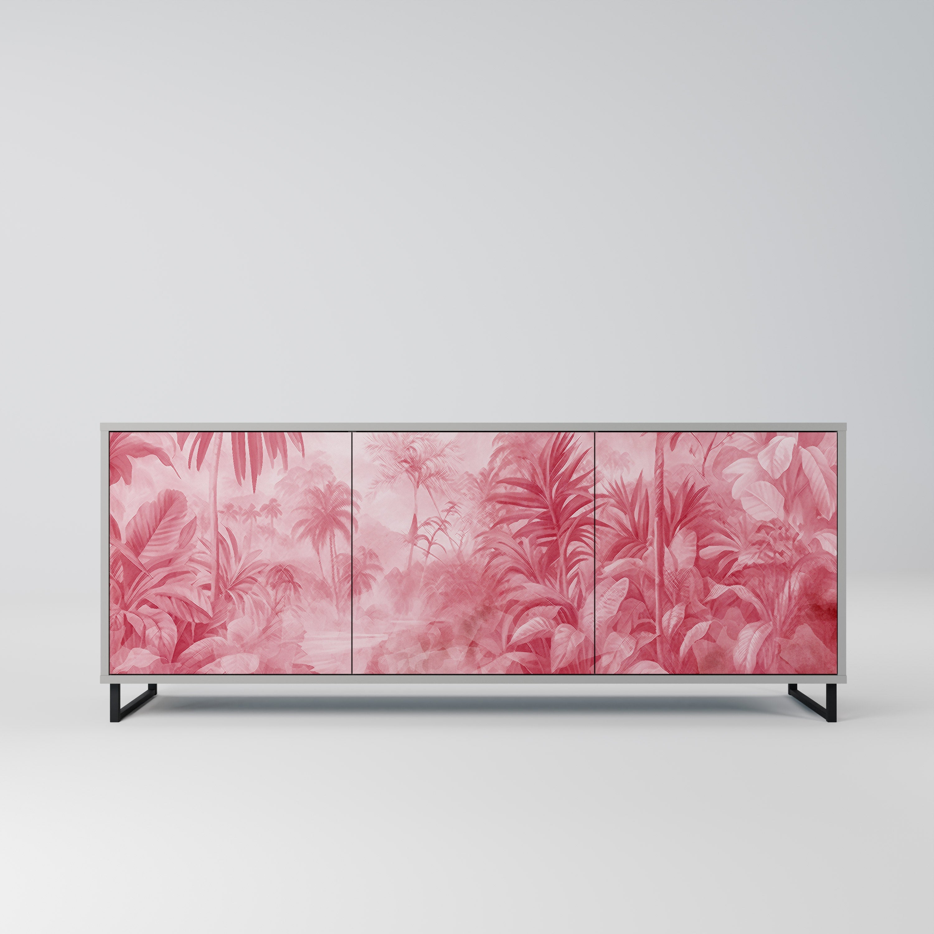 SWEET TROPICS 3-türiges Sideboard in grauer Ausführung