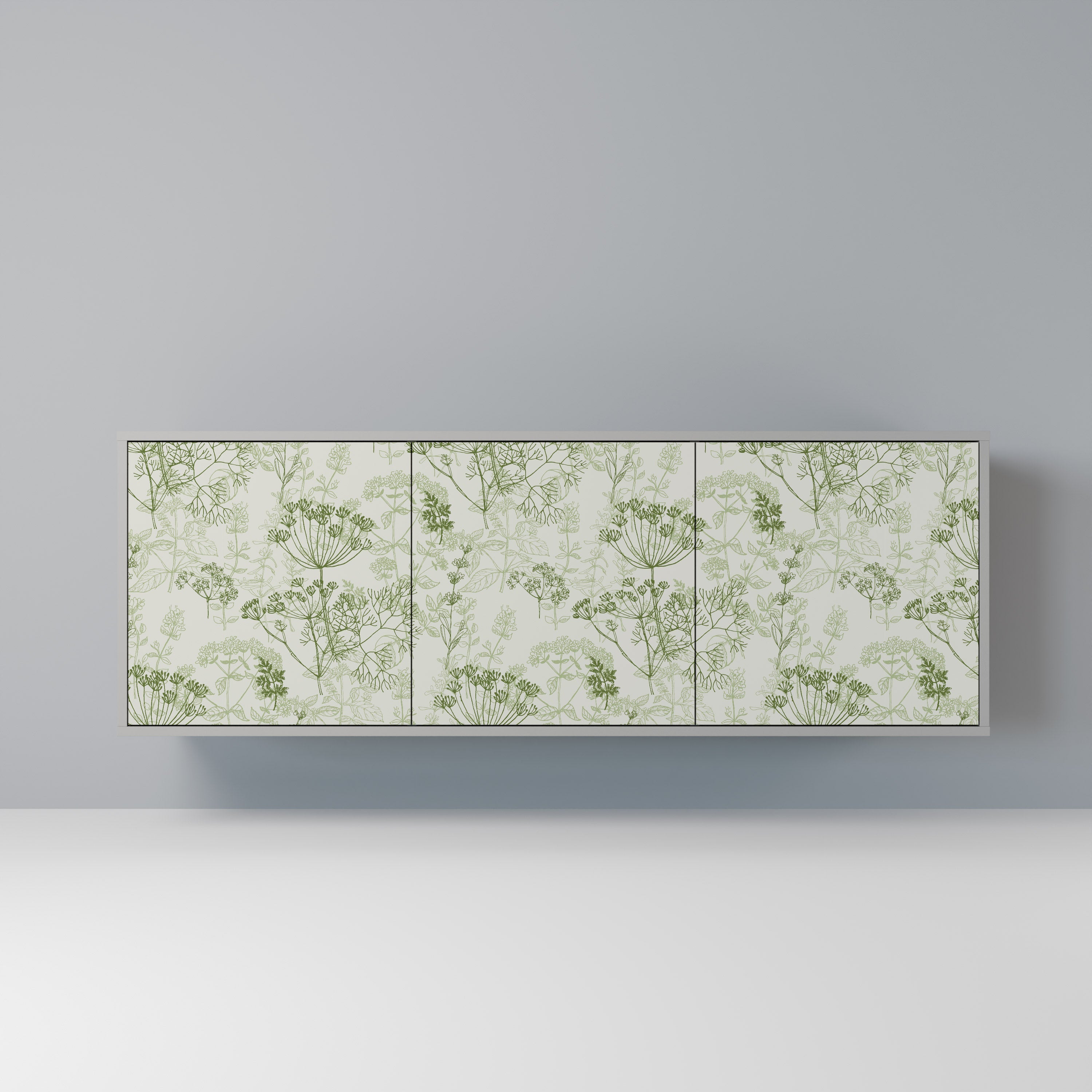 FENNEL BALDACHIN Sideboard mit 3 Türen in grauer Ausführung
