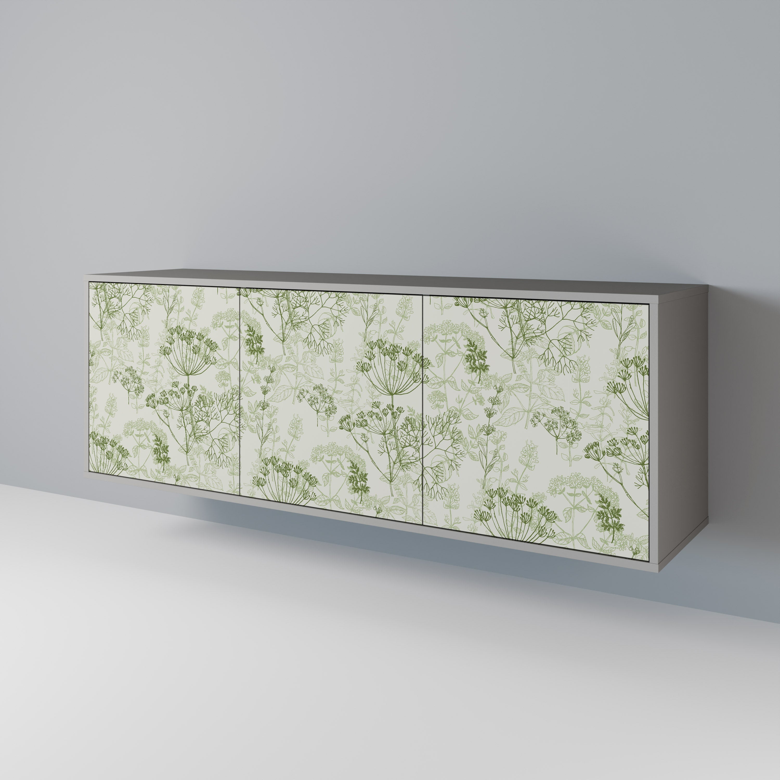 FENNEL BALDACHIN Sideboard mit 3 Türen in grauer Ausführung