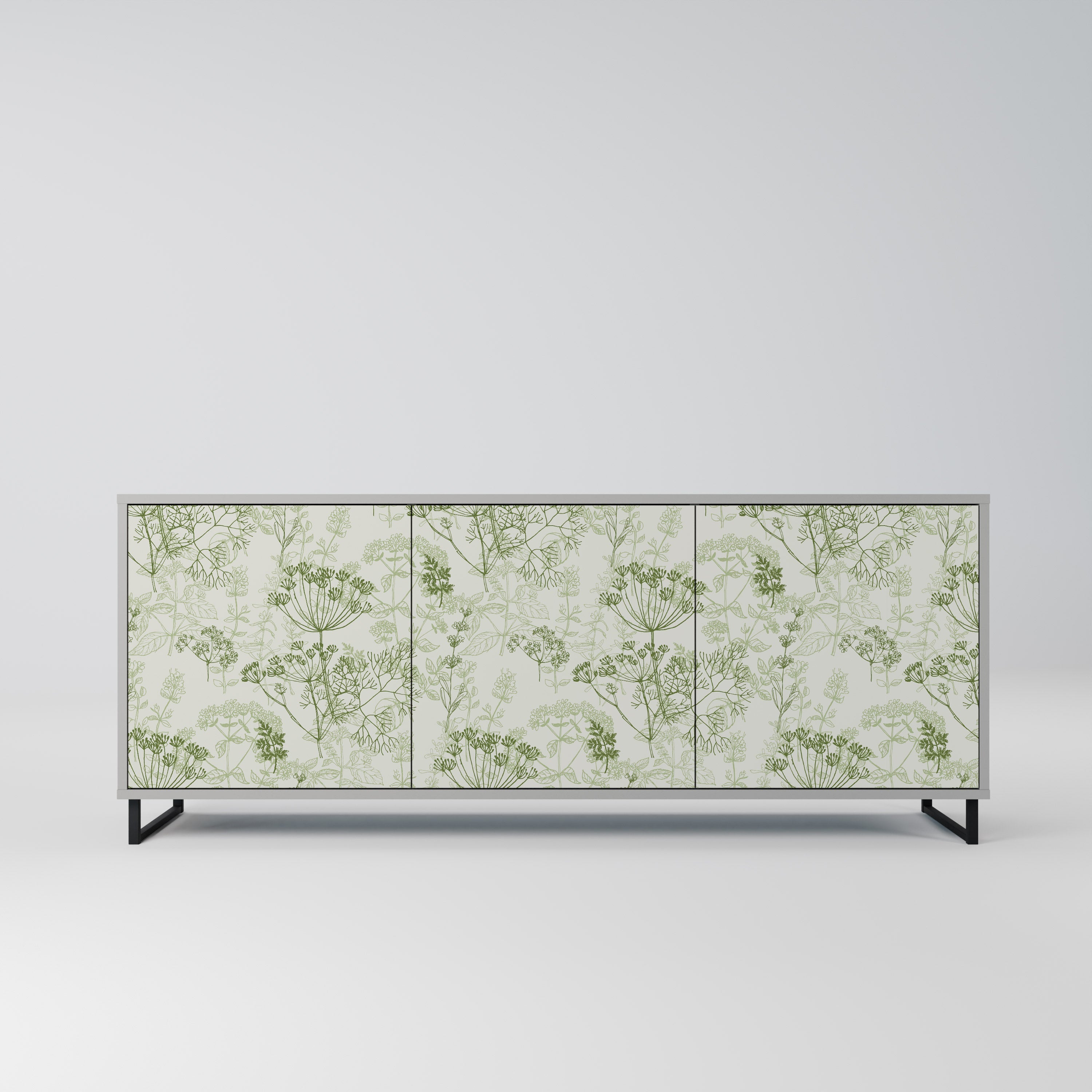 FENNEL BALDACHIN Sideboard mit 3 Türen in grauer Ausführung