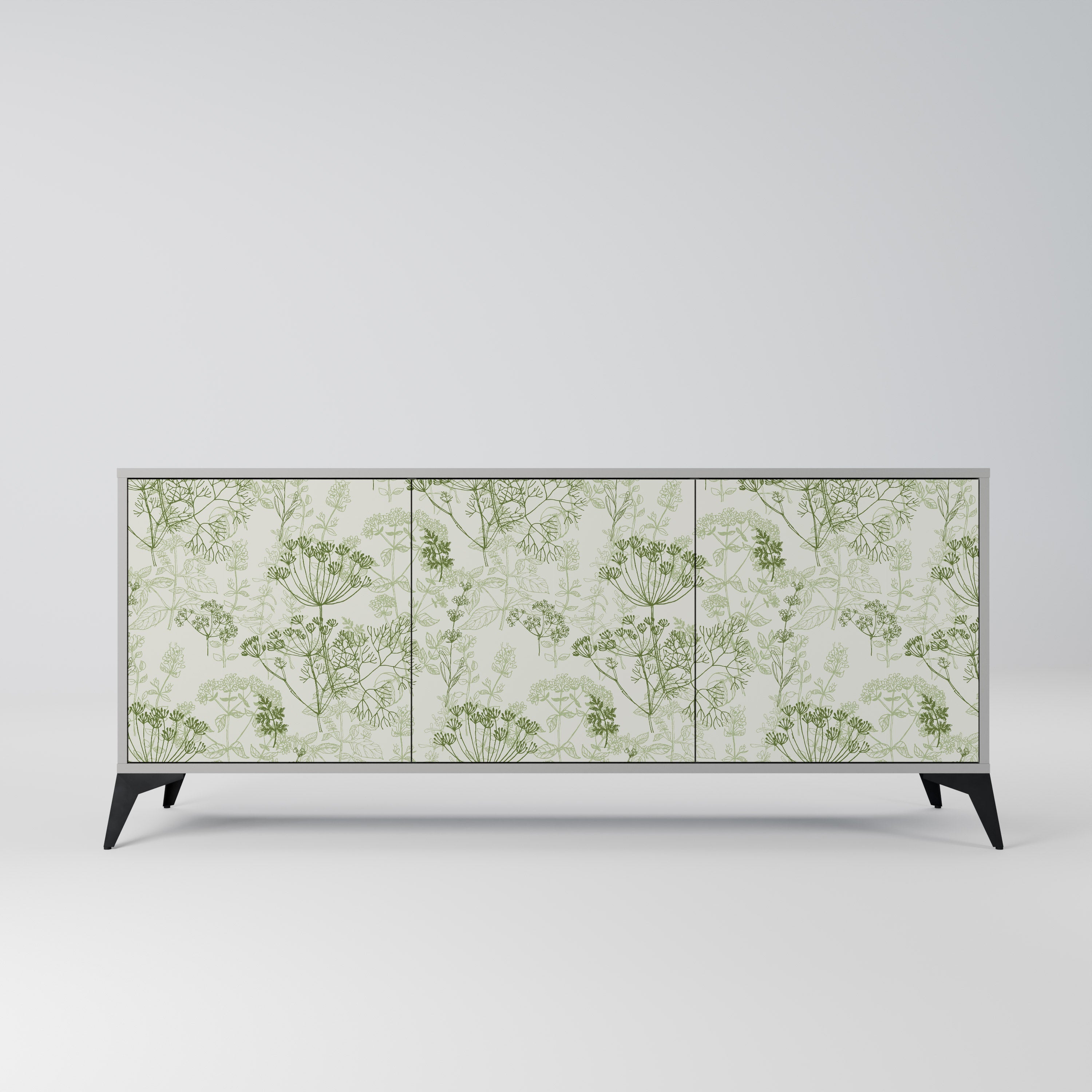 FENNEL BALDACHIN Sideboard mit 3 Türen in grauer Ausführung