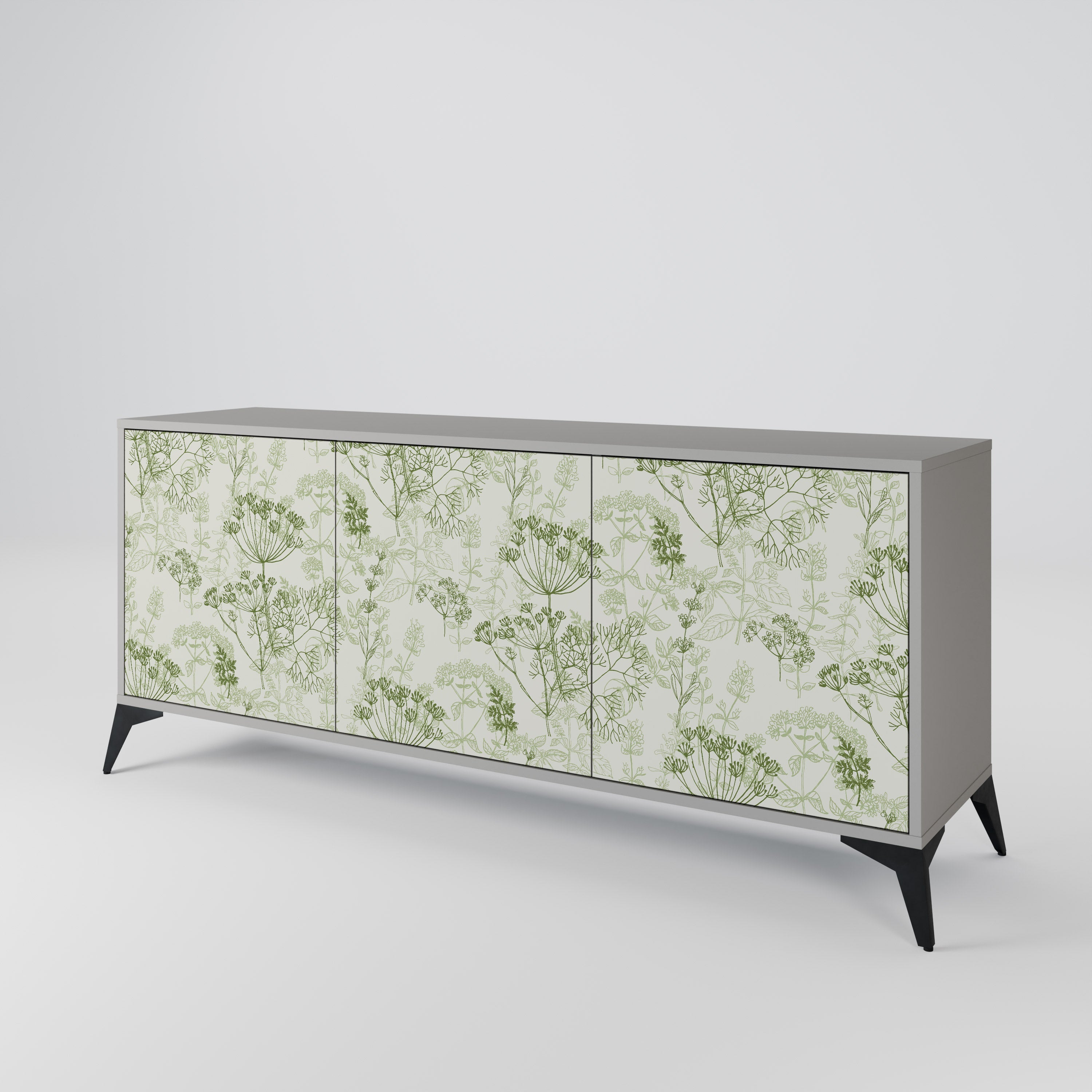 FENNEL BALDACHIN Sideboard mit 3 Türen in grauer Ausführung