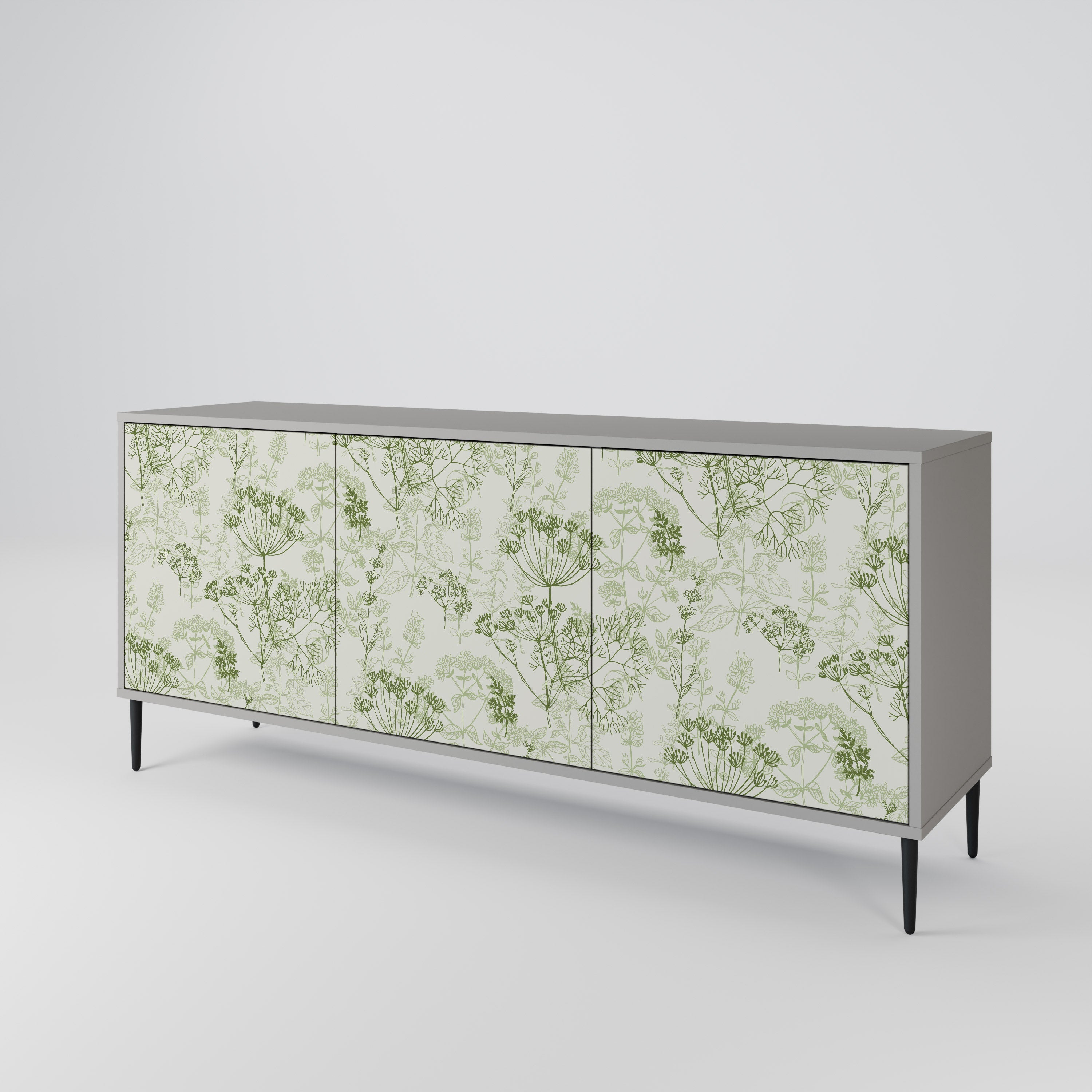FENNEL BALDACHIN Sideboard mit 3 Türen in grauer Ausführung