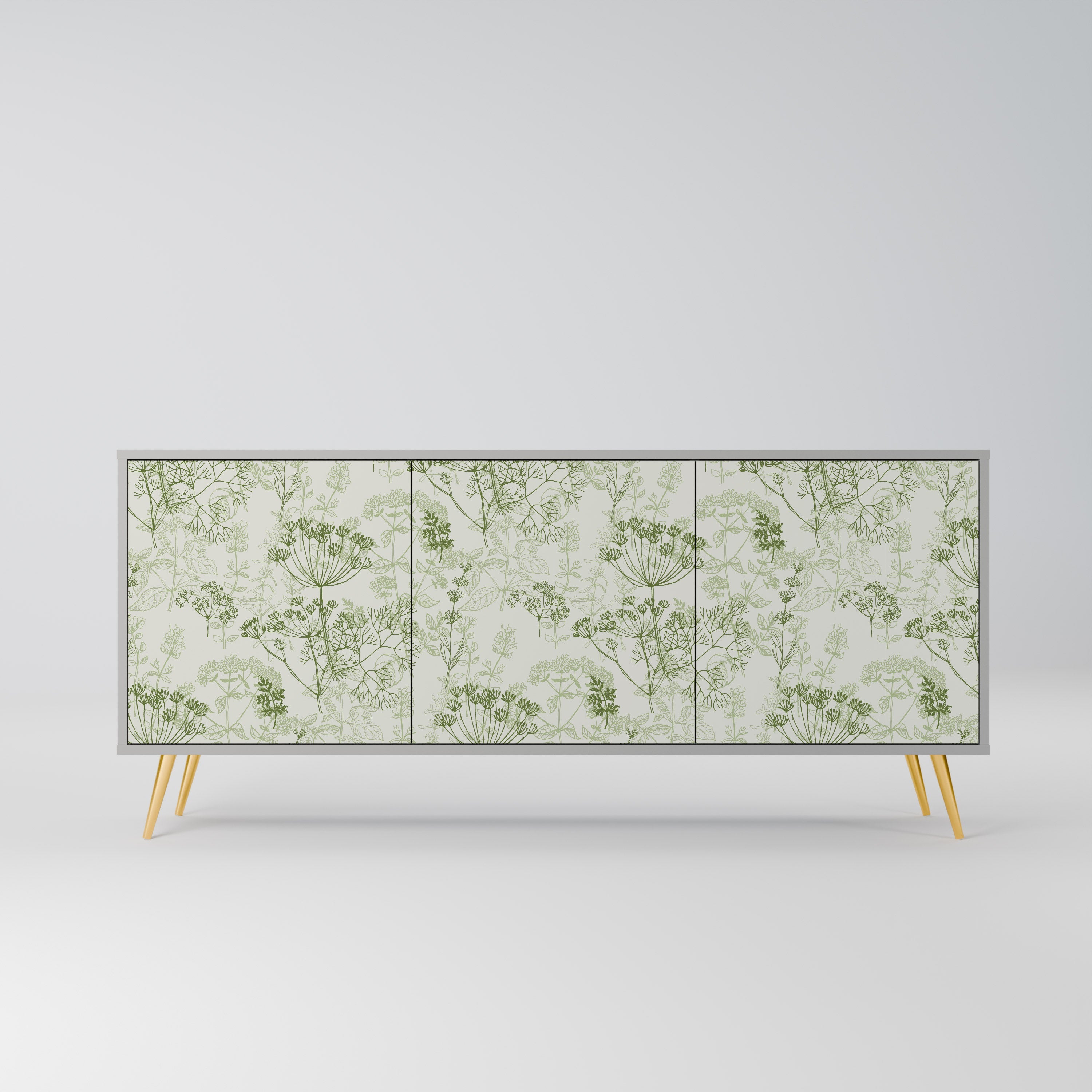FENNEL BALDACHIN Sideboard mit 3 Türen in grauer Ausführung