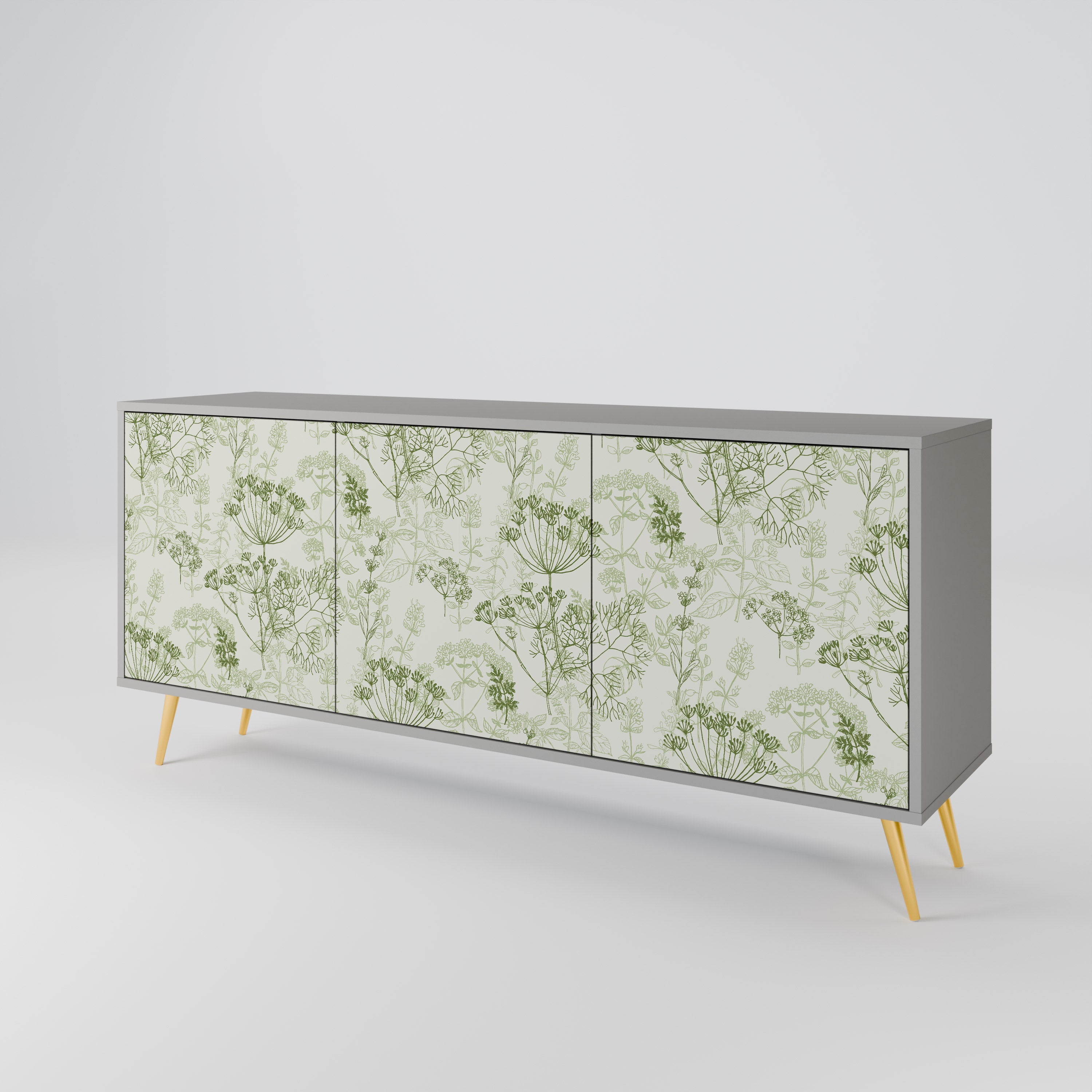FENNEL BALDACHIN Sideboard mit 3 Türen in grauer Ausführung