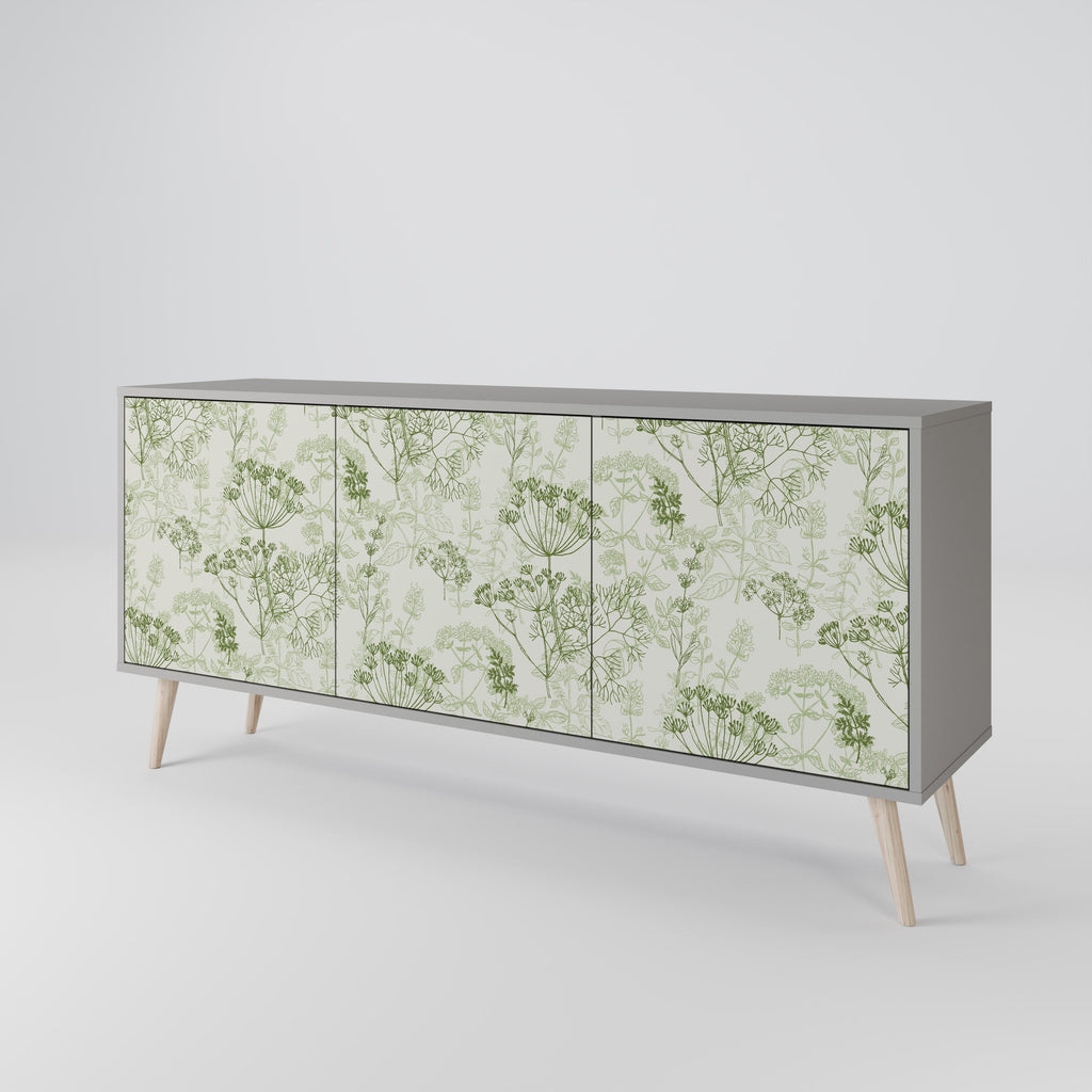 FENNEL BALDACHIN Sideboard mit 3 Türen in grauer Ausführung