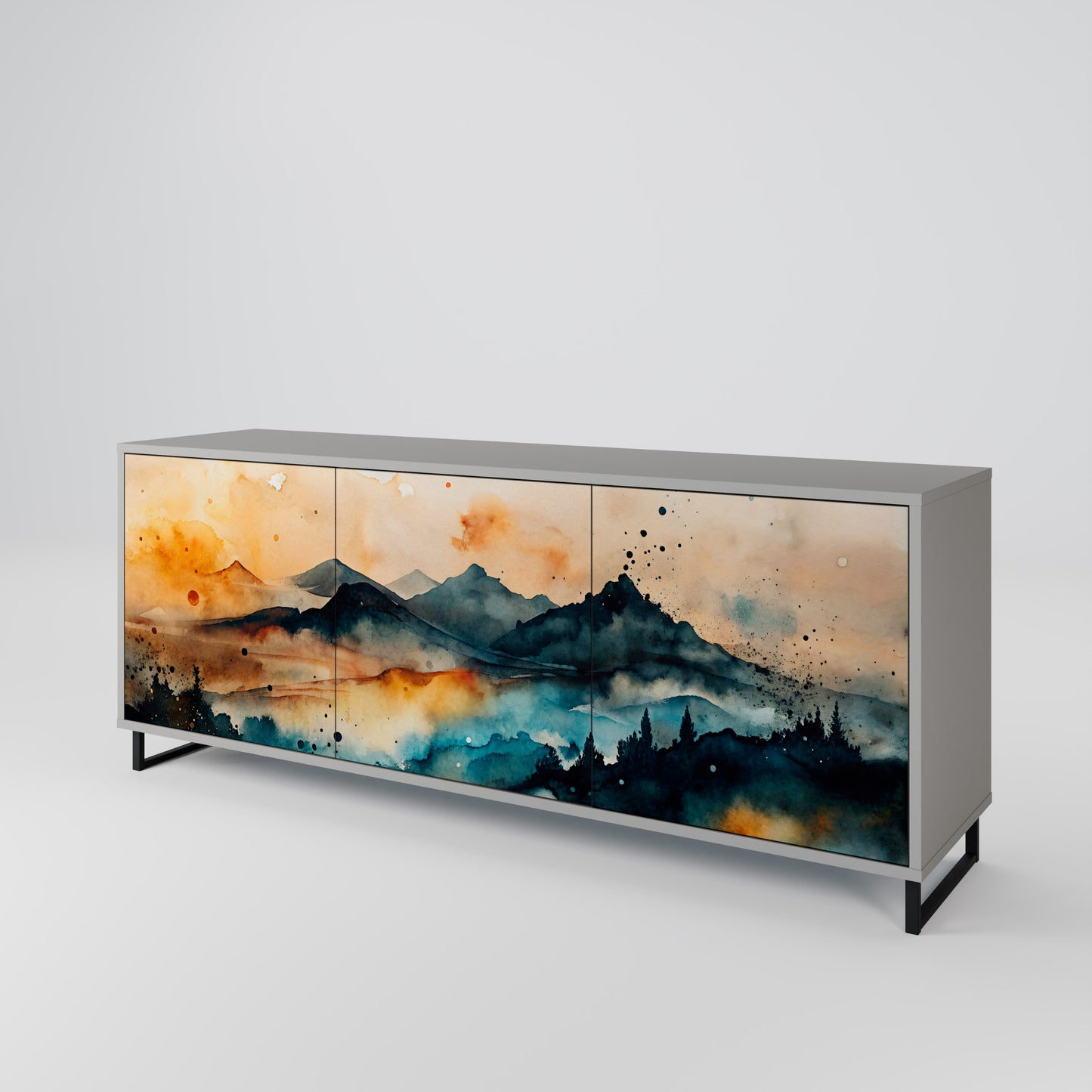 OMINOUS MOUNTAINS 3-türiges Sideboard