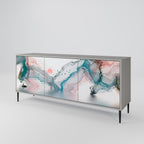 VELVET CROSSING Sideboard mit 3 Türen in Grau